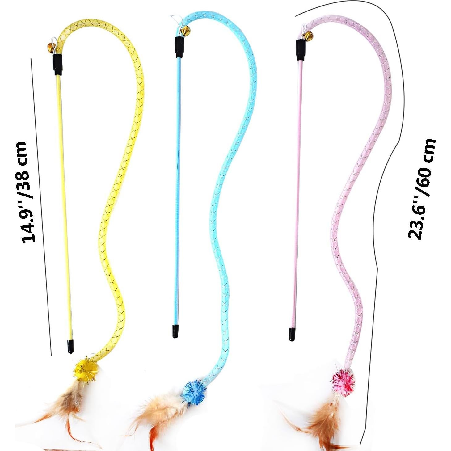 Varitas Interactivas para Gatos IUHKBH - 3 Colores, 38 cm