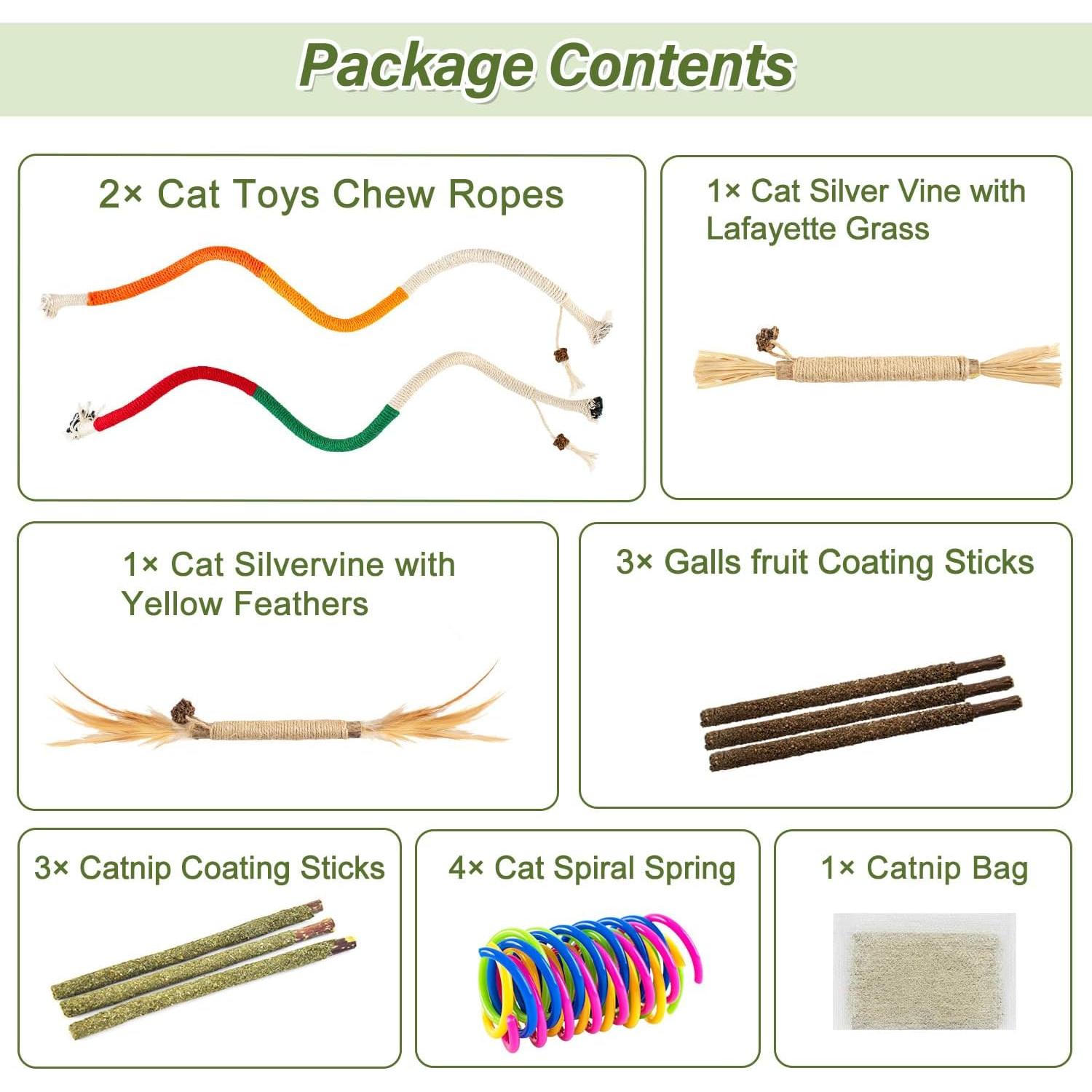 Palos de Silvervine para Gatos Henyopet - Juguete Dental 15PCS