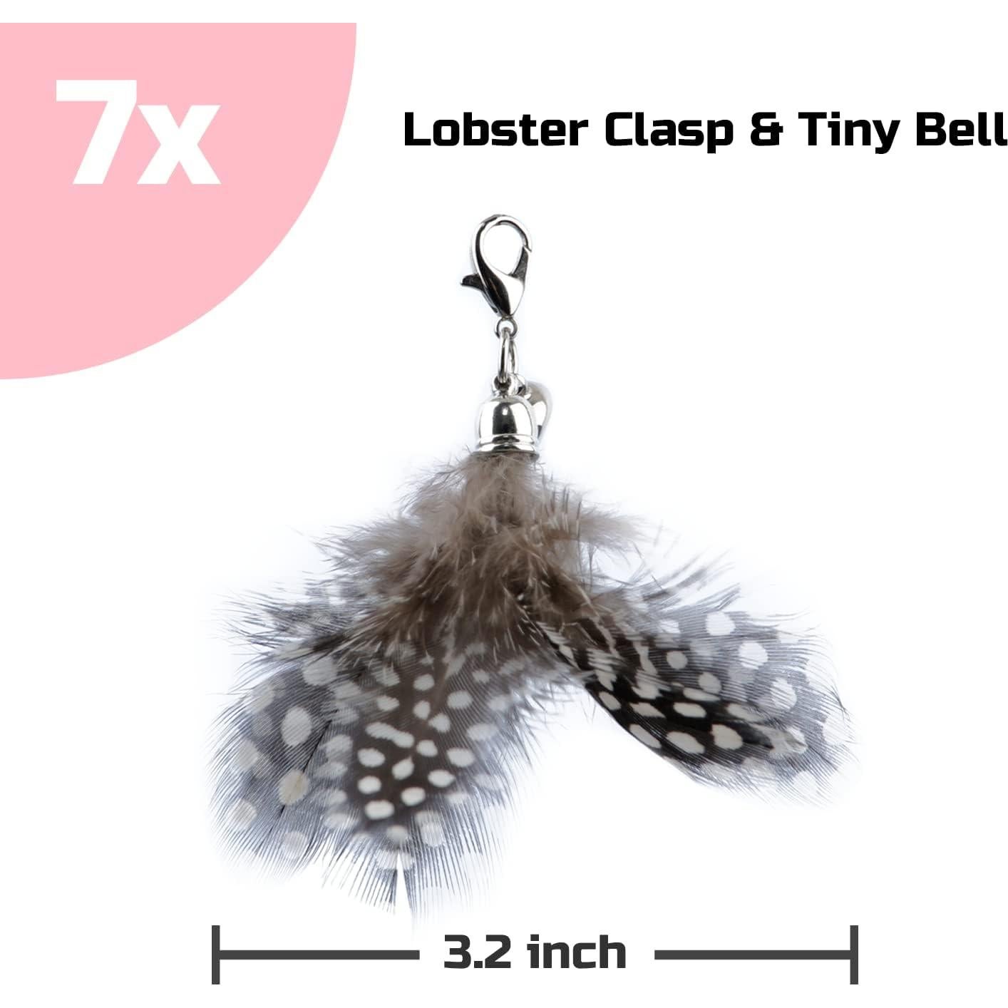 Kit de Juguetes Interactivos para Gatos FUPUSUN - 2 Varitas y 7 Recargas de Plumas