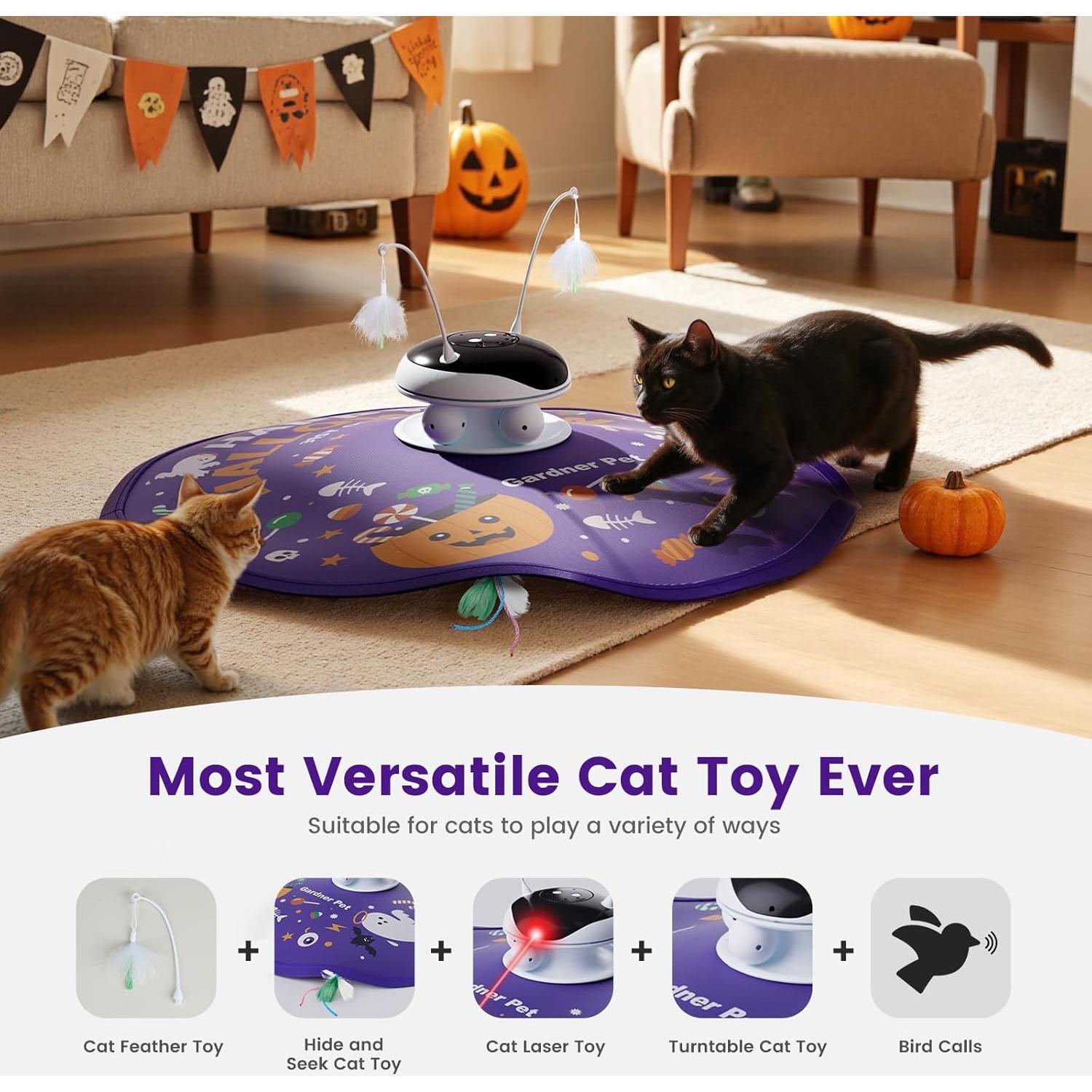 Juguete interactivo para gatos Gardner Pet 5 en 1 Halloween