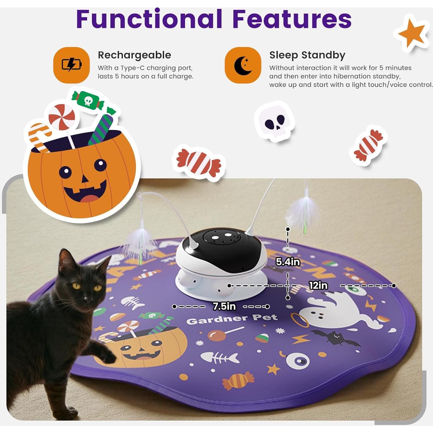 Juguete interactivo para gatos Gardner Pet 5 en 1 Halloween