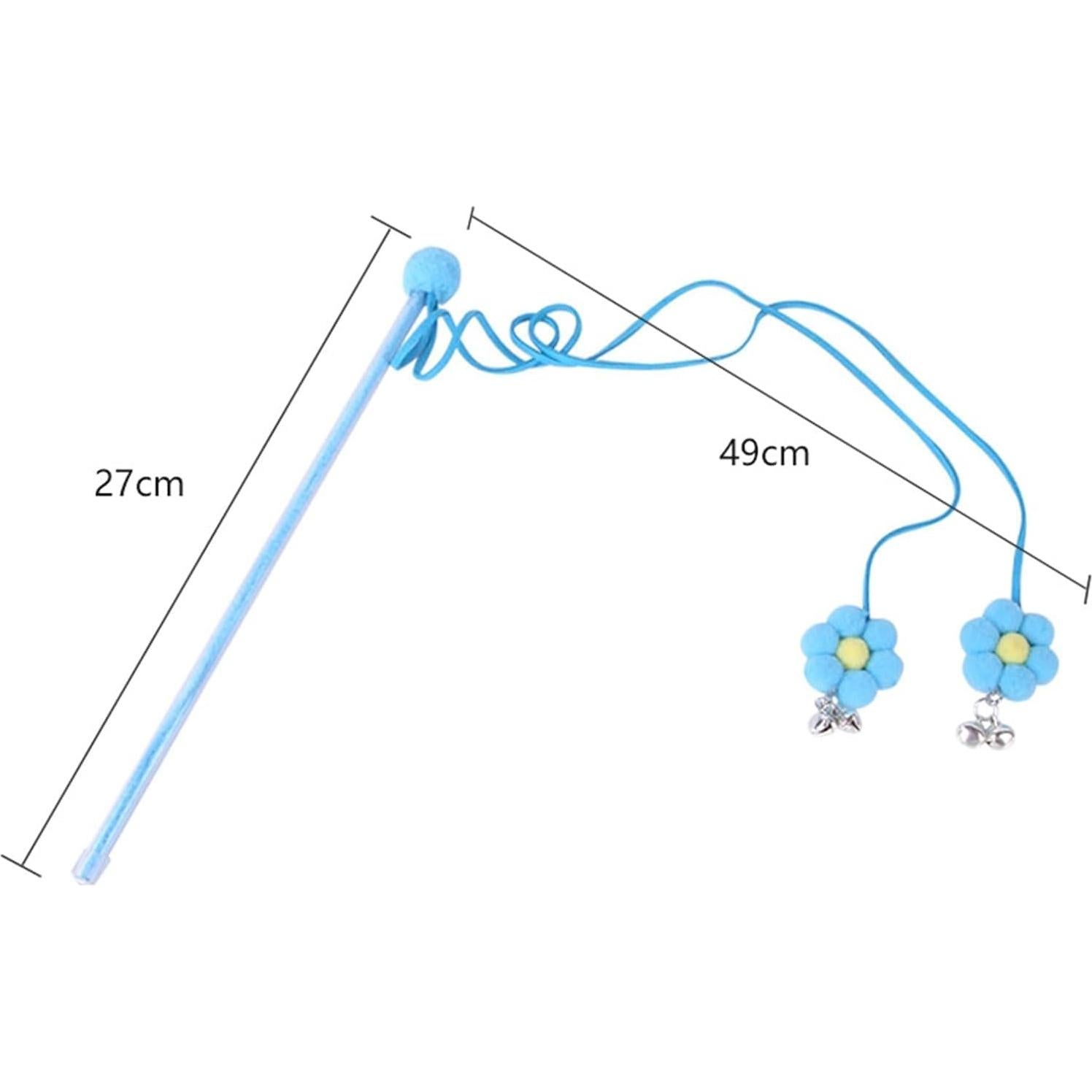 Juguete de Varita con Plumas Tustao para Gatos - Azul