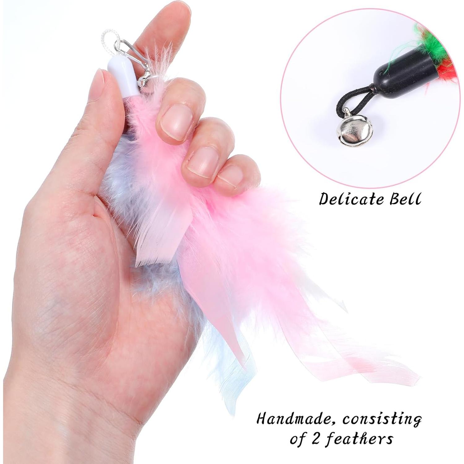 12 Repuestos de Plumas para Juguetes de Gato Kifmurase