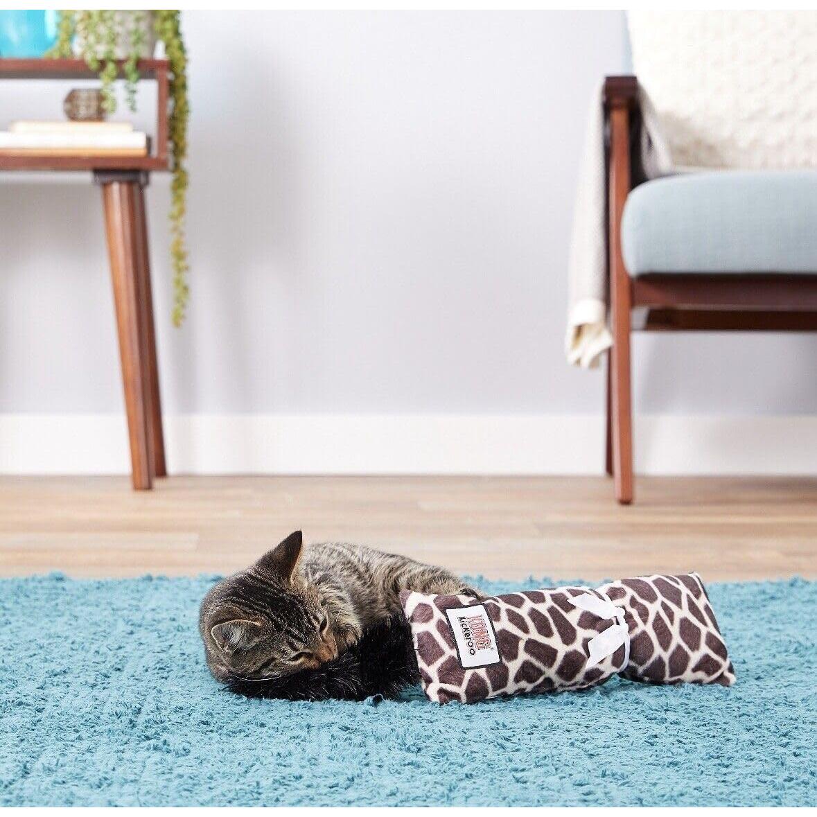 KONG Kickeroo Jirafa - Juguete para Gatos con Hierba Gatera