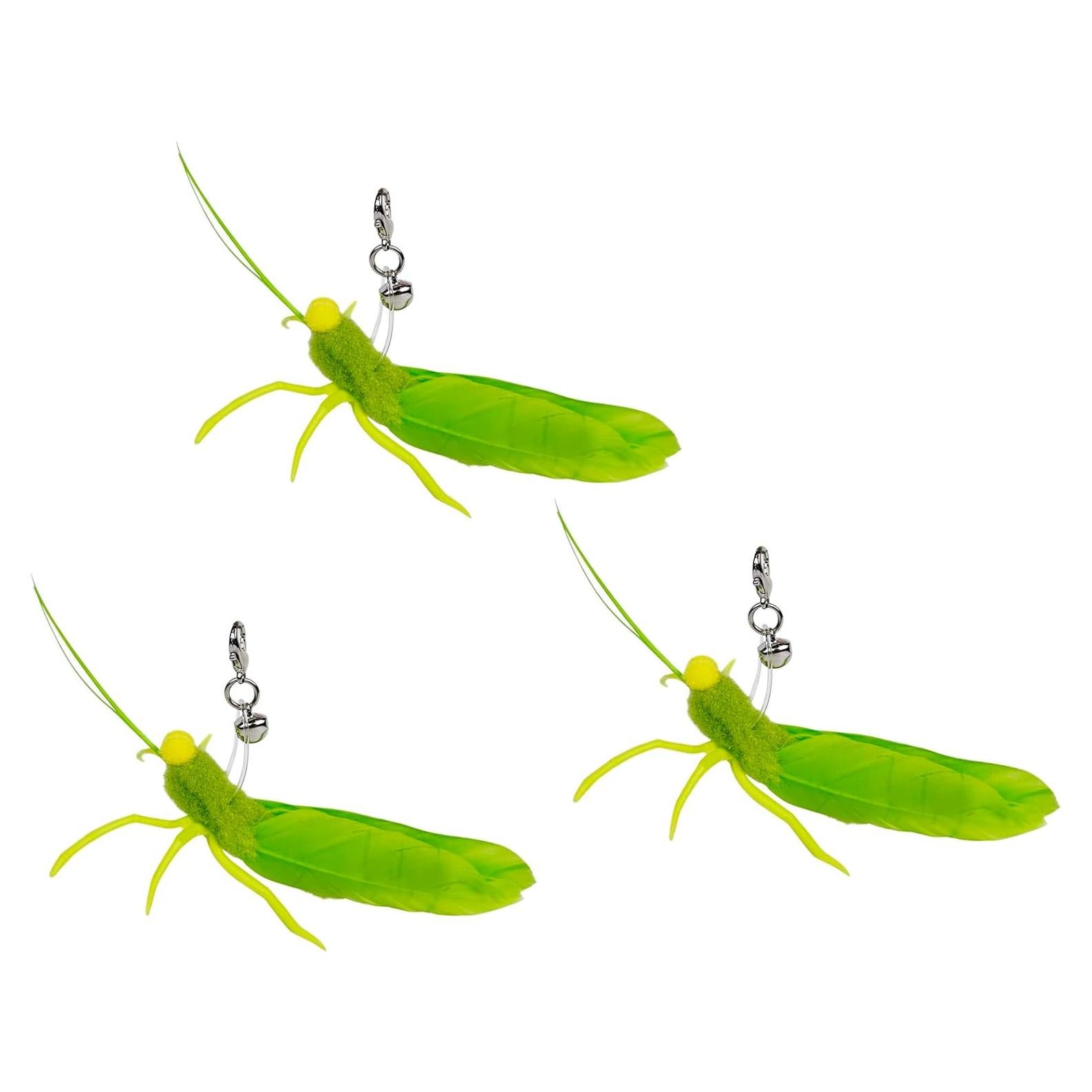 Repuestos de Plumas para Varita de Gato TTCAT 3 Pcs Saltamontes