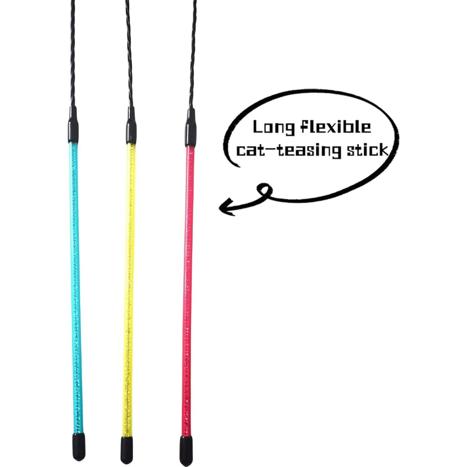 Varitas Interactivas para Gatos IUHKBH - 3 Colores con Plumas