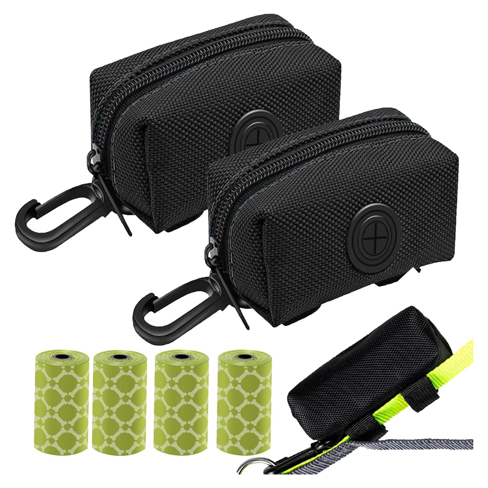 Soporte para bolsas de excremento de perro CAKOVANO + 80 bolsas