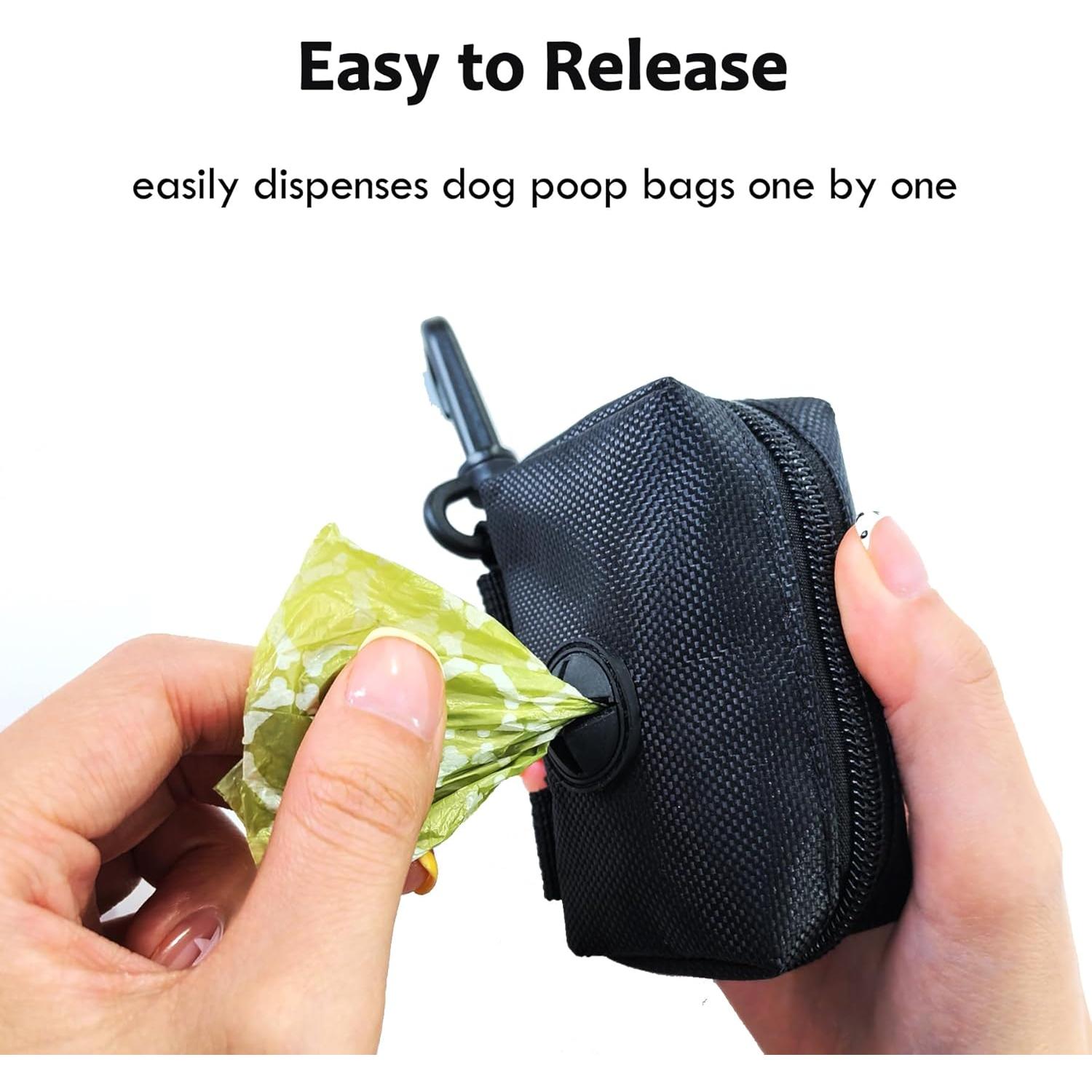 Soporte para bolsas de excremento de perro CAKOVANO + 80 bolsas