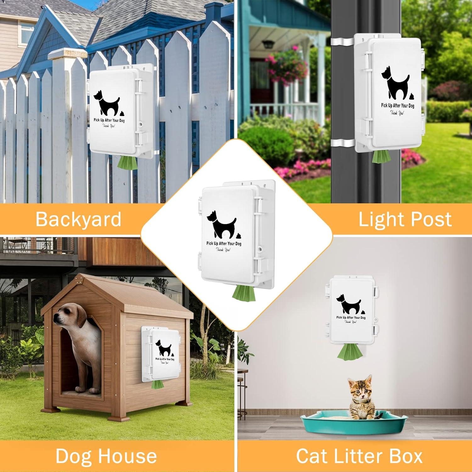 Dispensador de bolsas de excremento para perro CHZUOBER negro