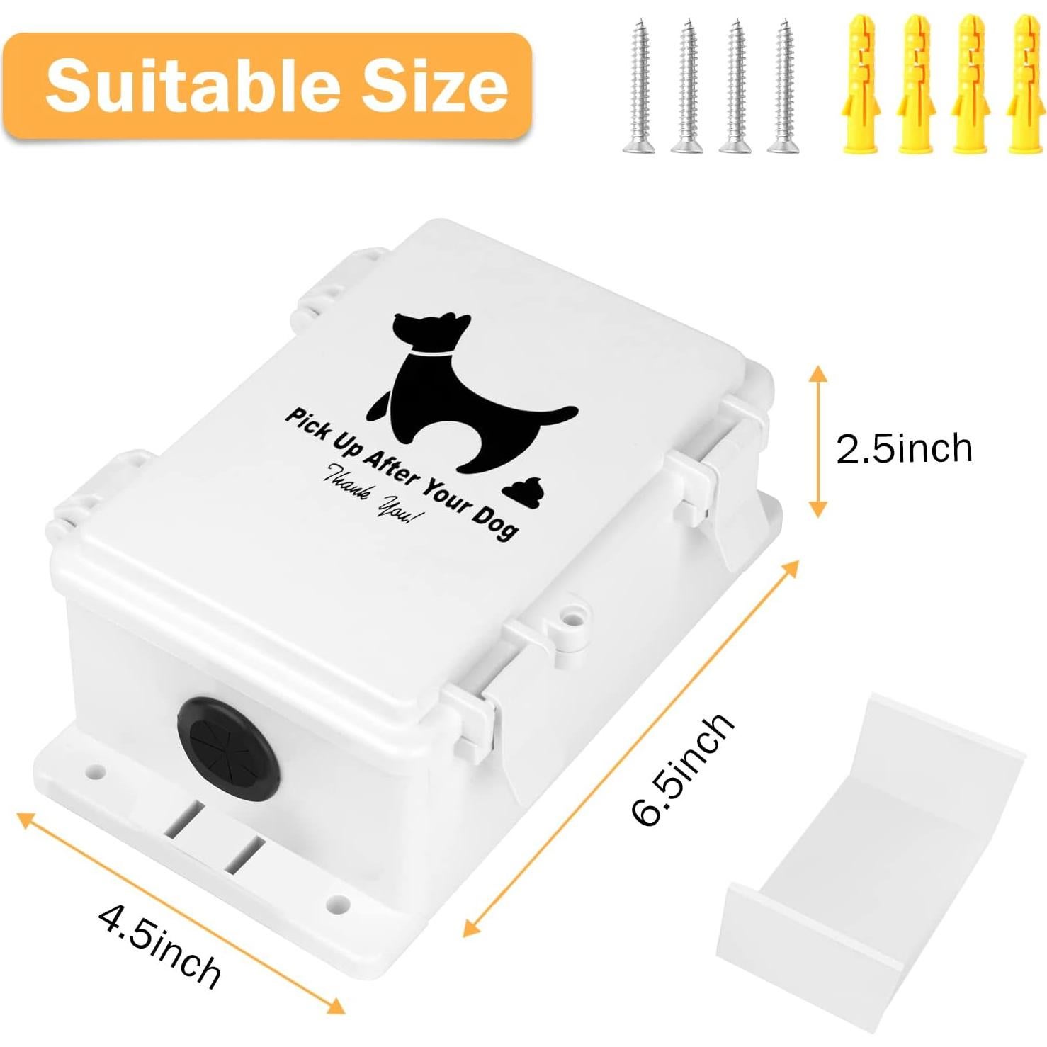 Dispensador de bolsas de excremento para perro CHZUOBER negro