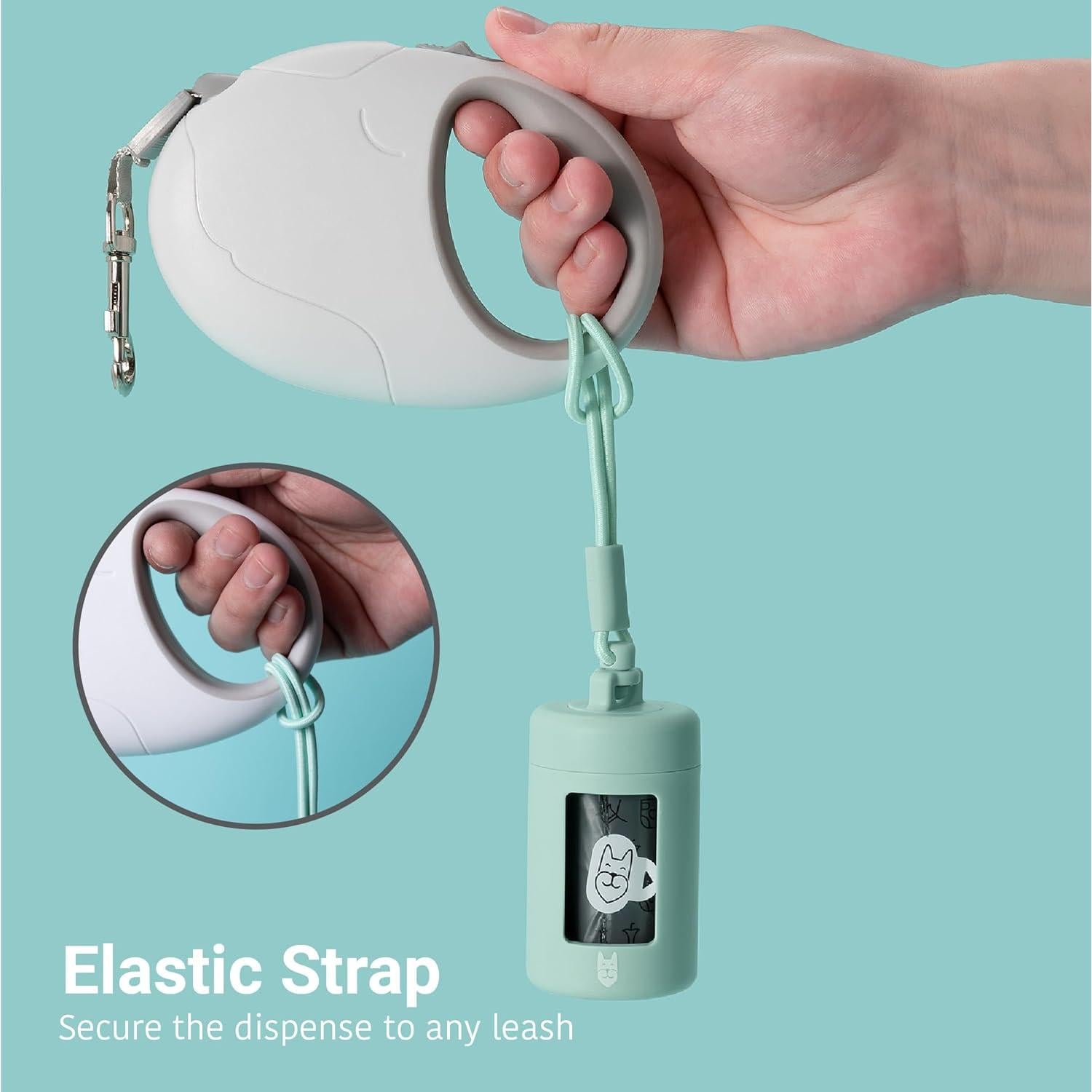 Dispensador de bolsas para excrementos de perros WuDao Verde