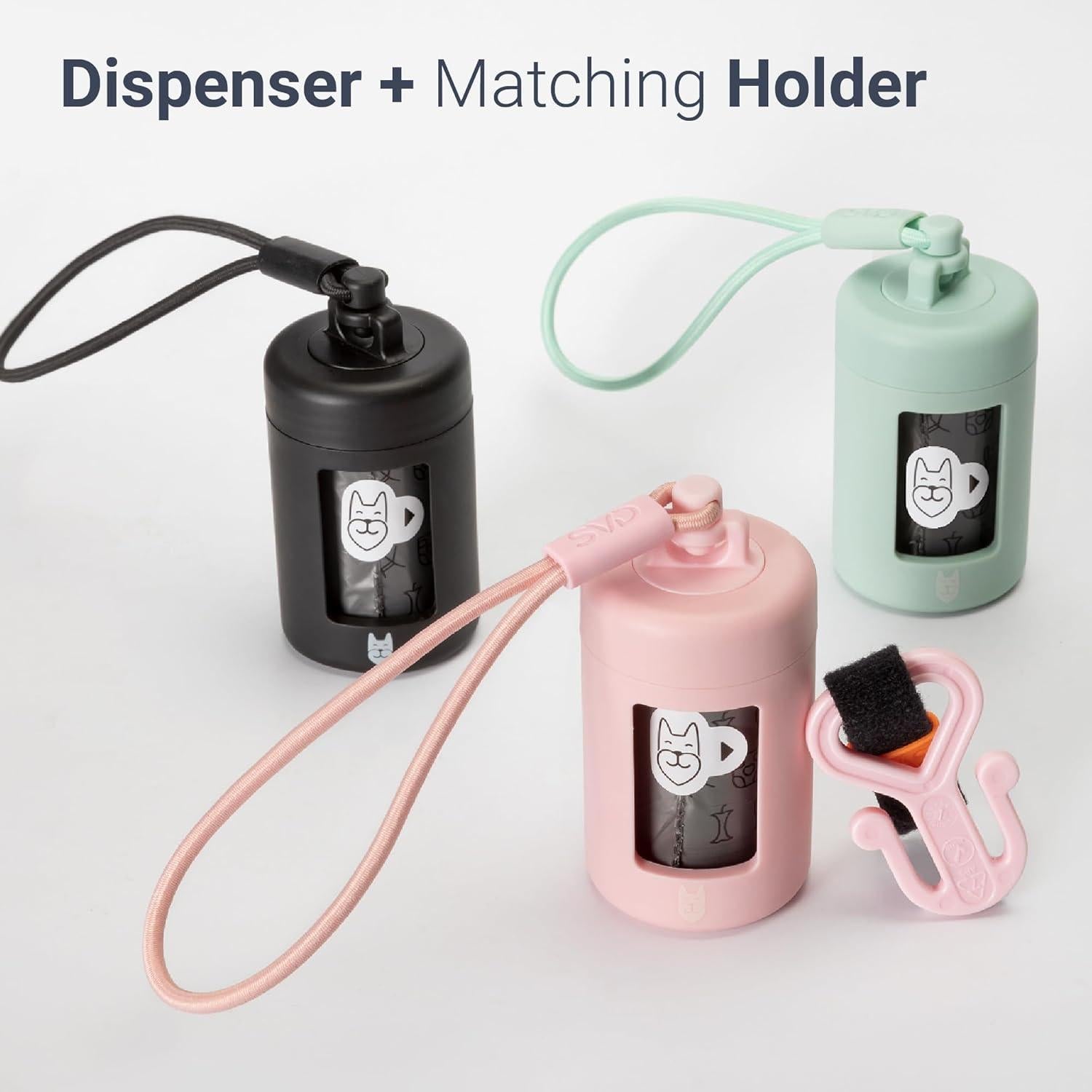 Dispensador de bolsas para excrementos de perros WuDao Verde