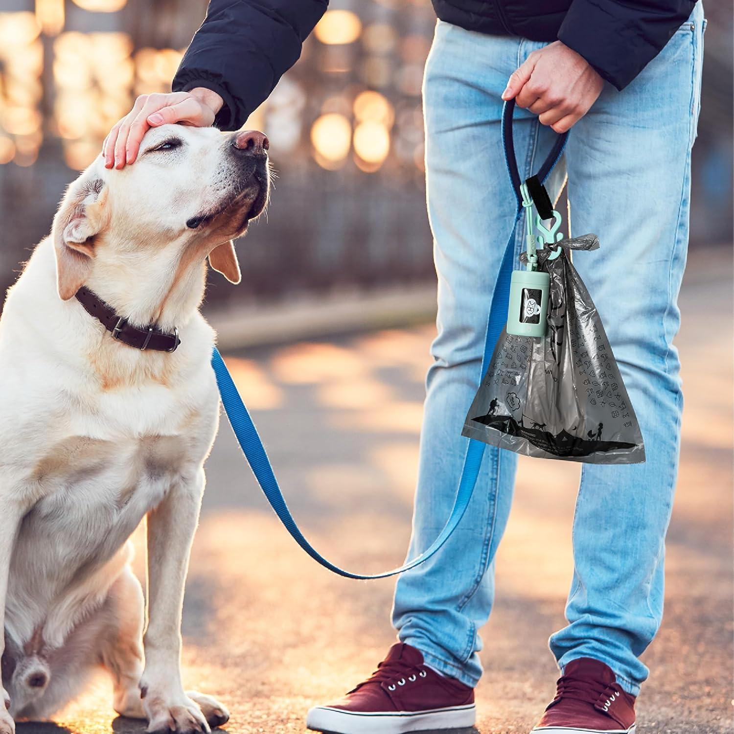 Dispensador de bolsas para excrementos de perros WuDao Verde
