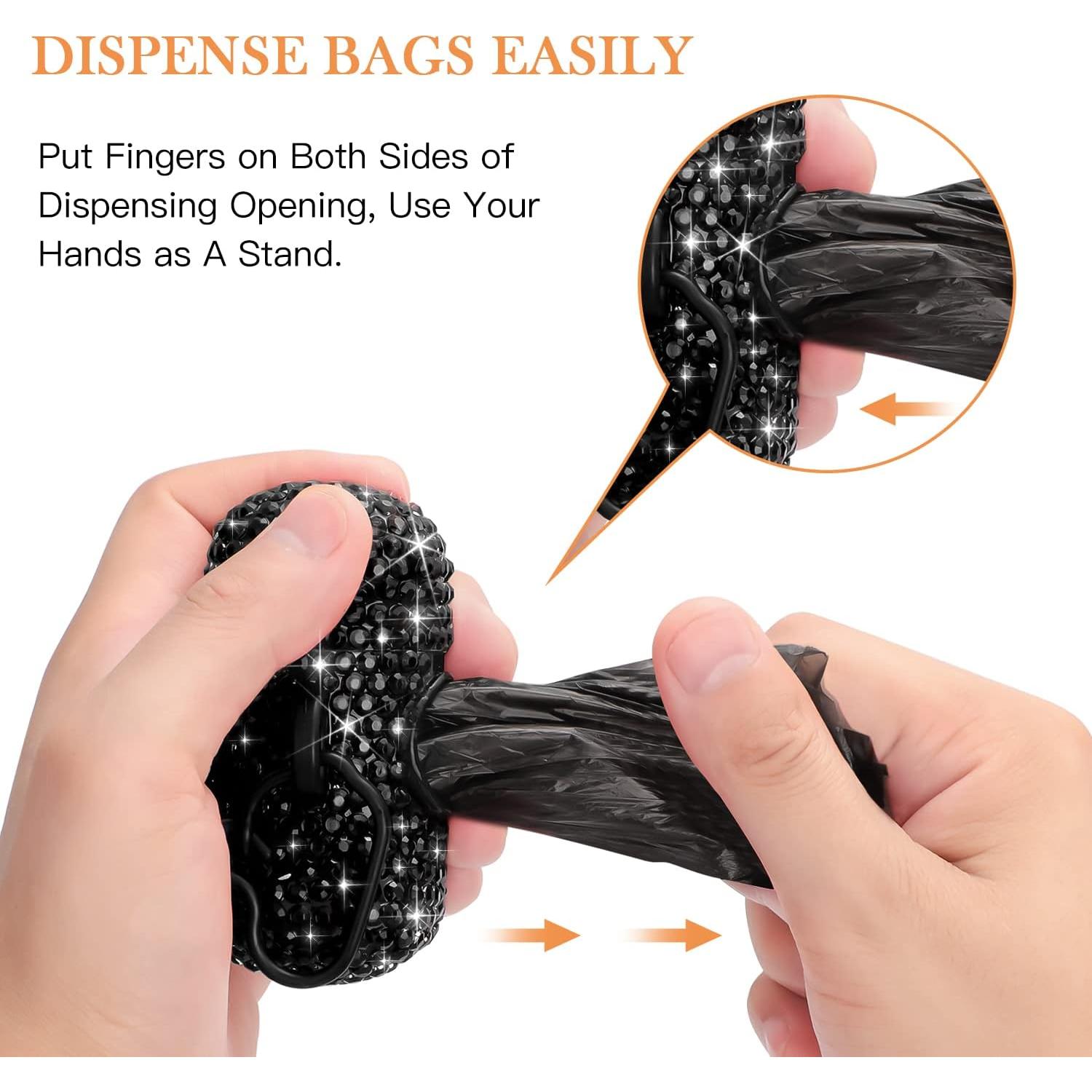 Dispensador de Bolsas de Excremento SAVORI Negro con Mosquetón