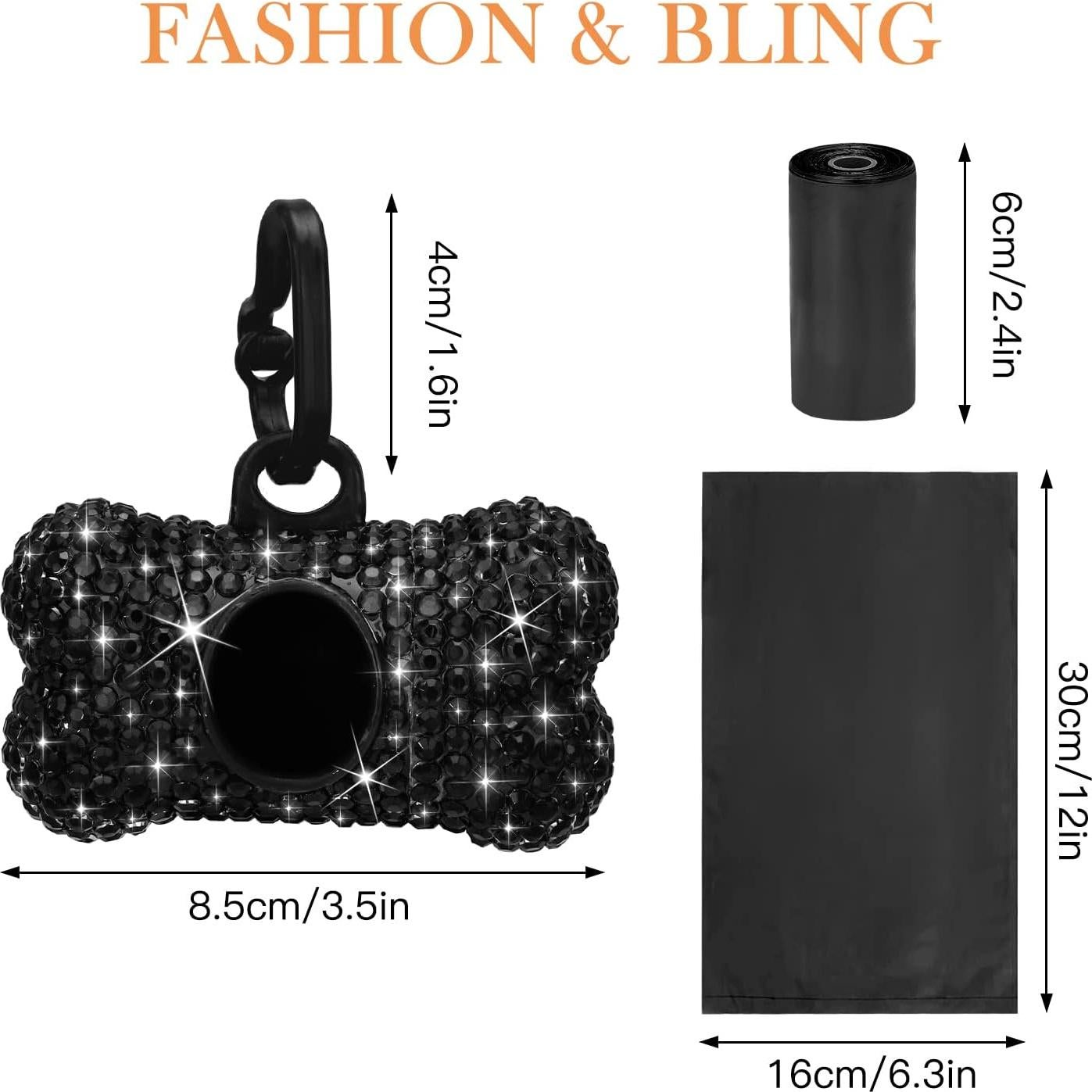 Dispensador de Bolsas de Excremento SAVORI Negro con Mosquetón