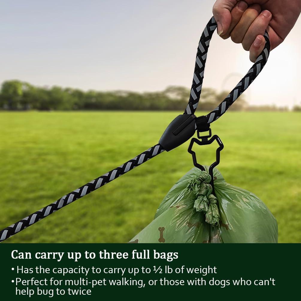 Paquete 8 dispensadores bolsas excremento perro Negro Azul