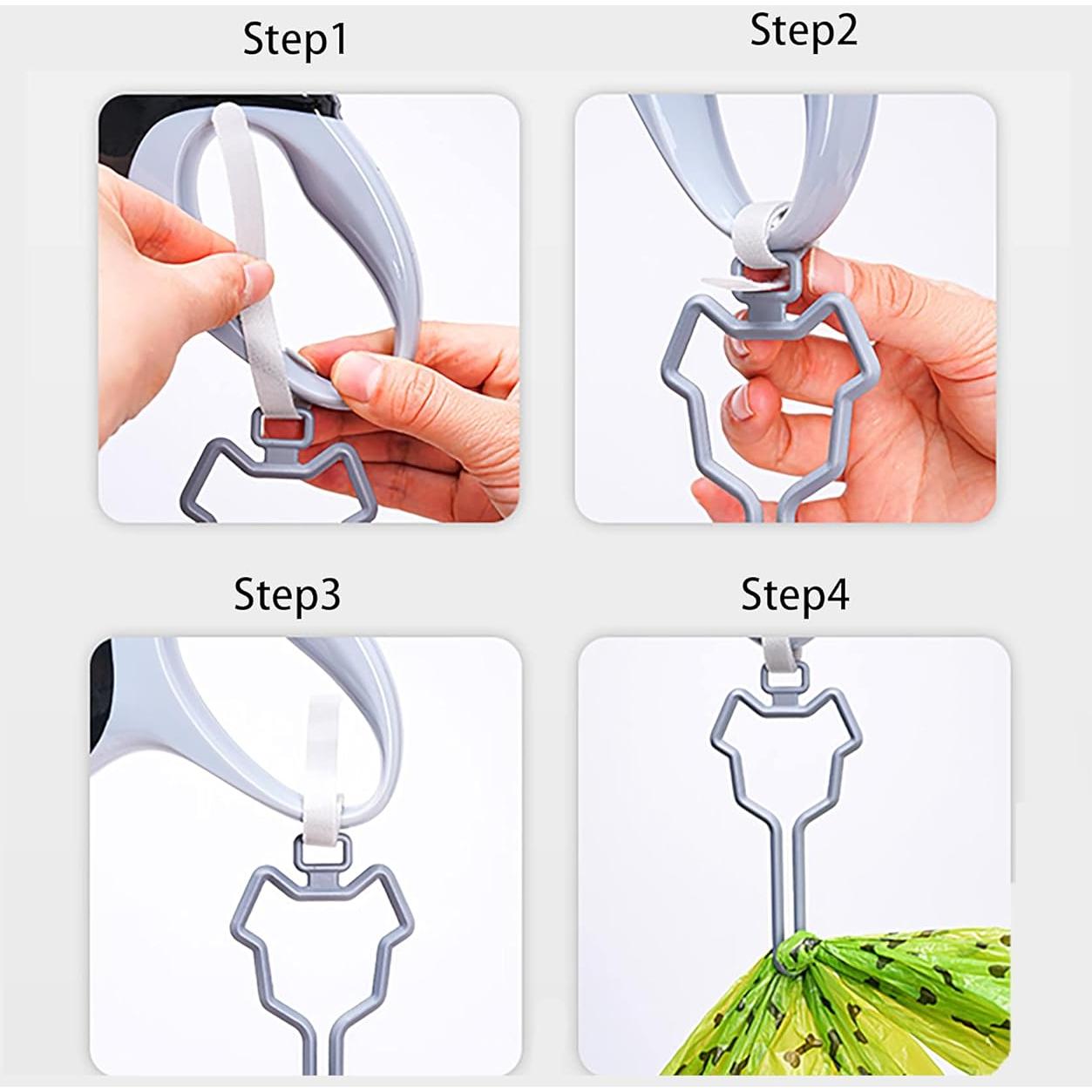 Paquete 8 dispensadores bolsas excremento perro Negro Azul