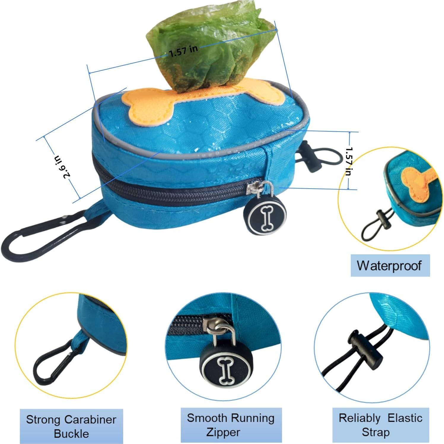 Soporte para bolsas de excremento de perro DOOMANLOAD Azul