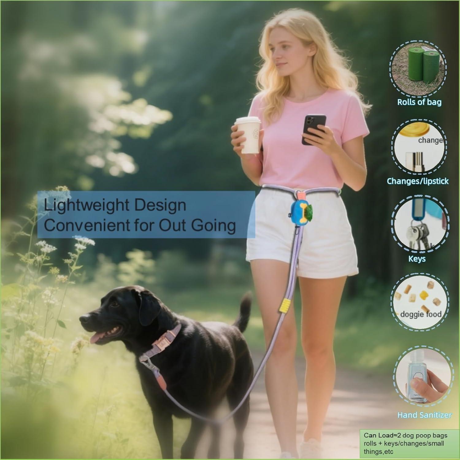 Soporte para bolsas de excremento de perro DOOMANLOAD Azul