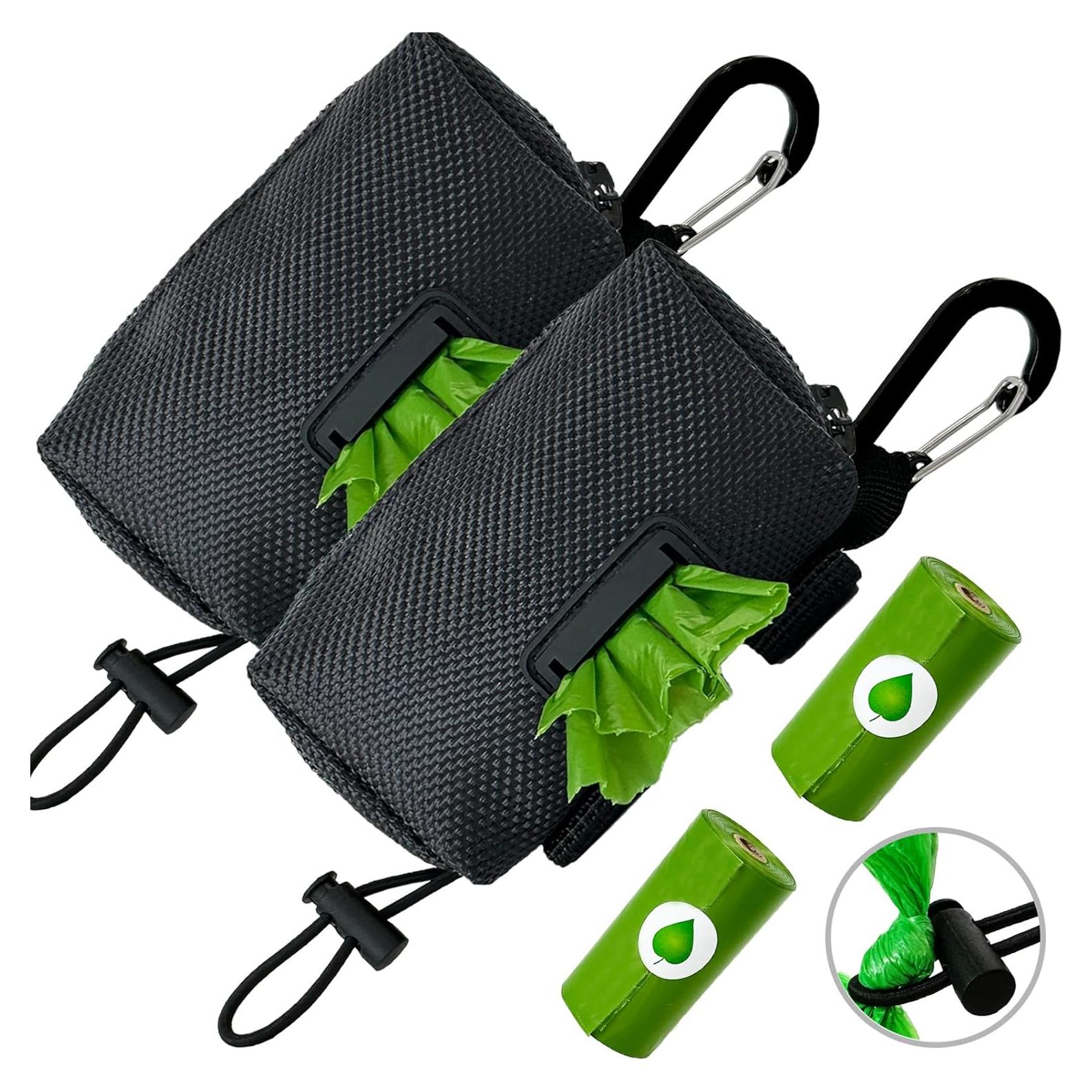 Soporte para bolsas de caca de perro CAKOVANO - 2 dispensadores + 30 bolsas