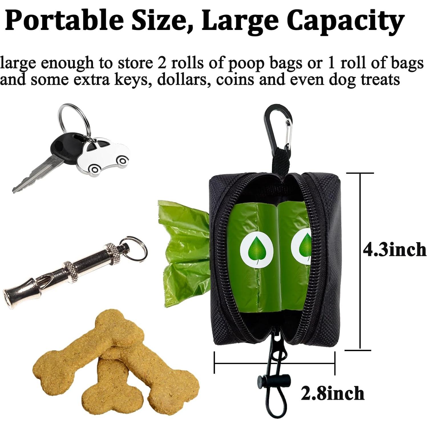 Soporte para bolsas de caca de perro CAKOVANO - 2 dispensadores + 30 bolsas