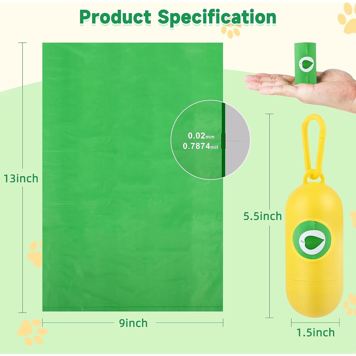 Bolsas de Desechos para Perros FluffyDream 300 Unidades Aroma Lavanda