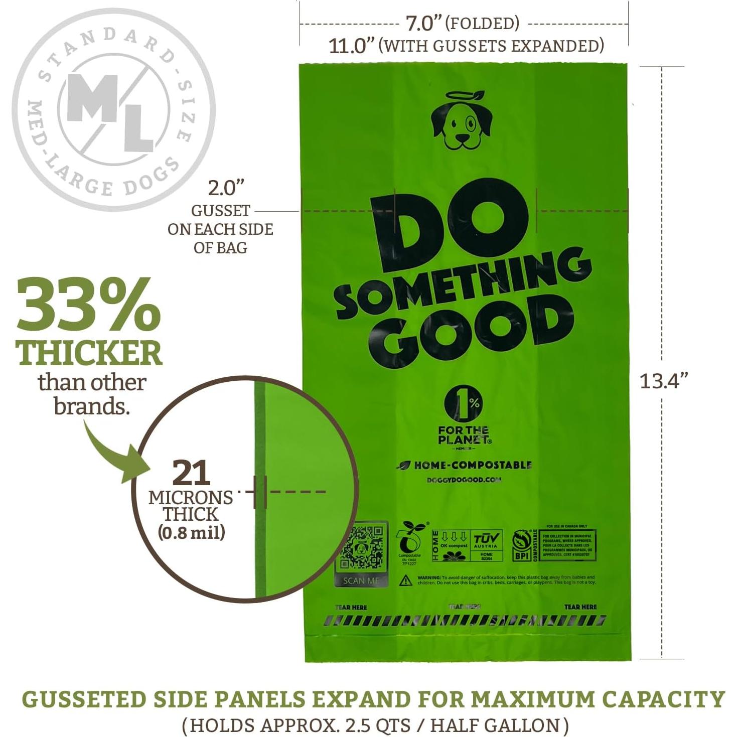 Bolsas de Desechos Ecológicas Doggy Do Good, 10 Unidades