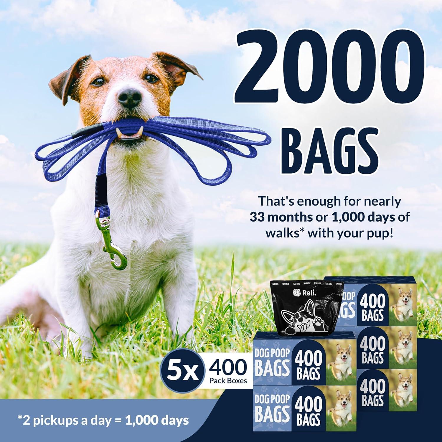 Bolsas de Excremento para Perros Reli. 2000 Unidades 22.86x33.02cm