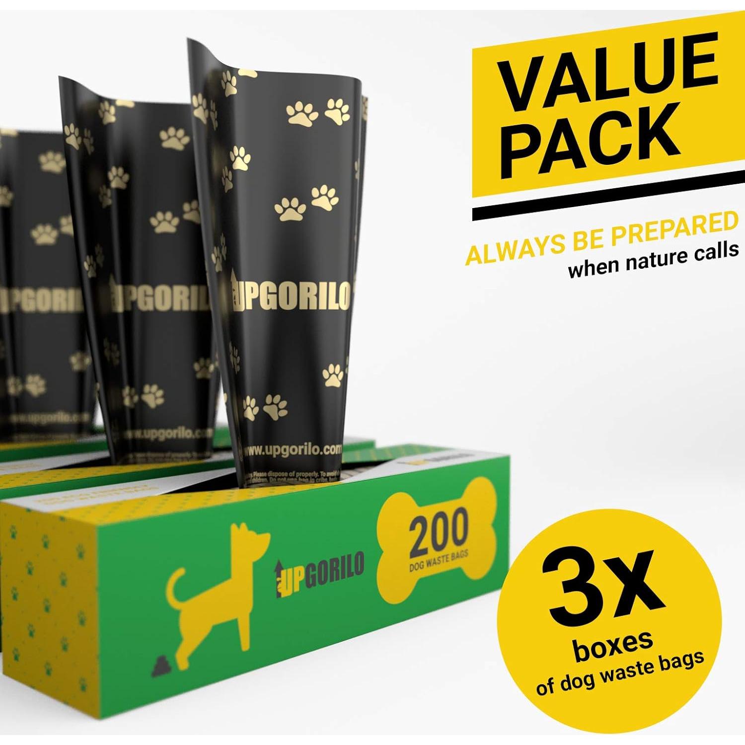 Bolsas de Desechos para Perros UPGORILO - 600 Unidades Resistentes