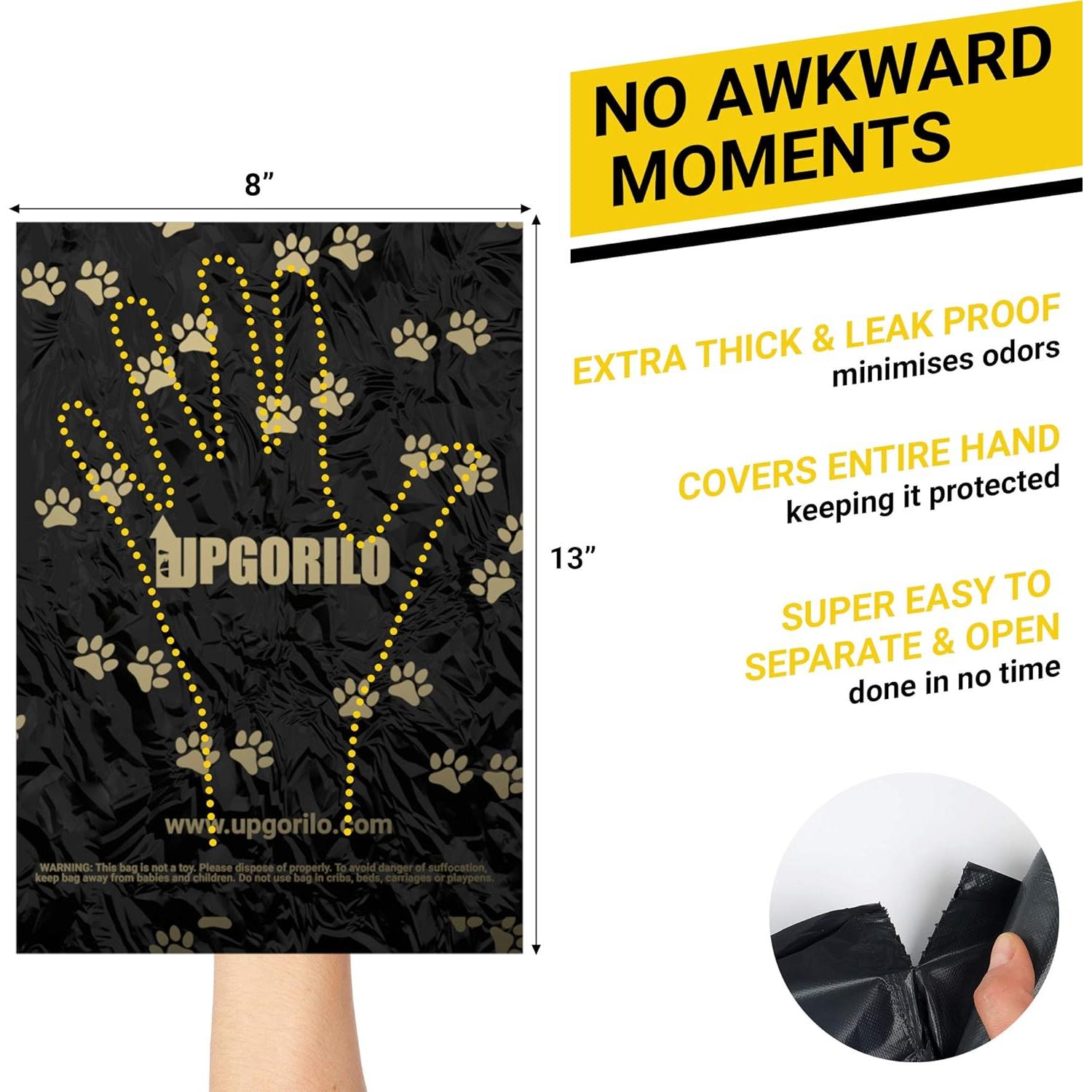 Bolsas de Desechos para Perros UPGORILO - 600 Unidades Resistentes