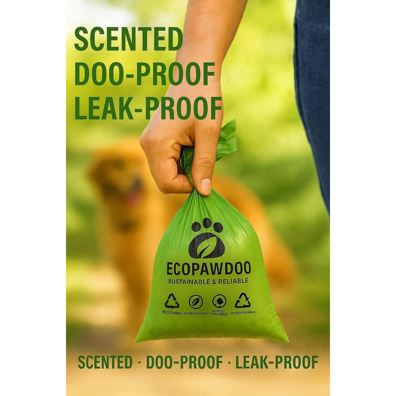 Bolsas de Desechos para Perros Ecopawdoo 270 Unidades Biodegradables