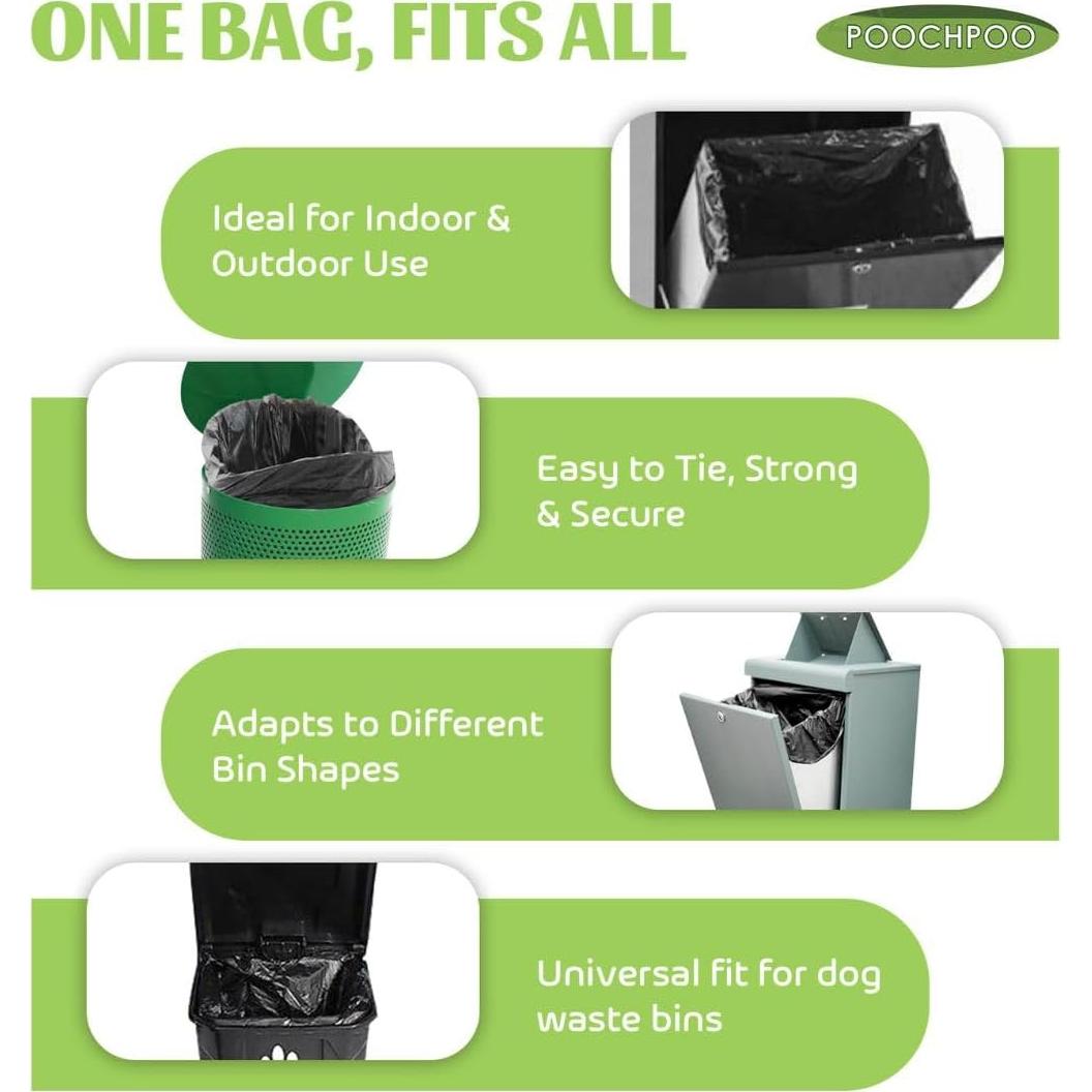 Bolsas de Basura para Mascotas POOCHPOO - 100 Unidades Alta Resistencia