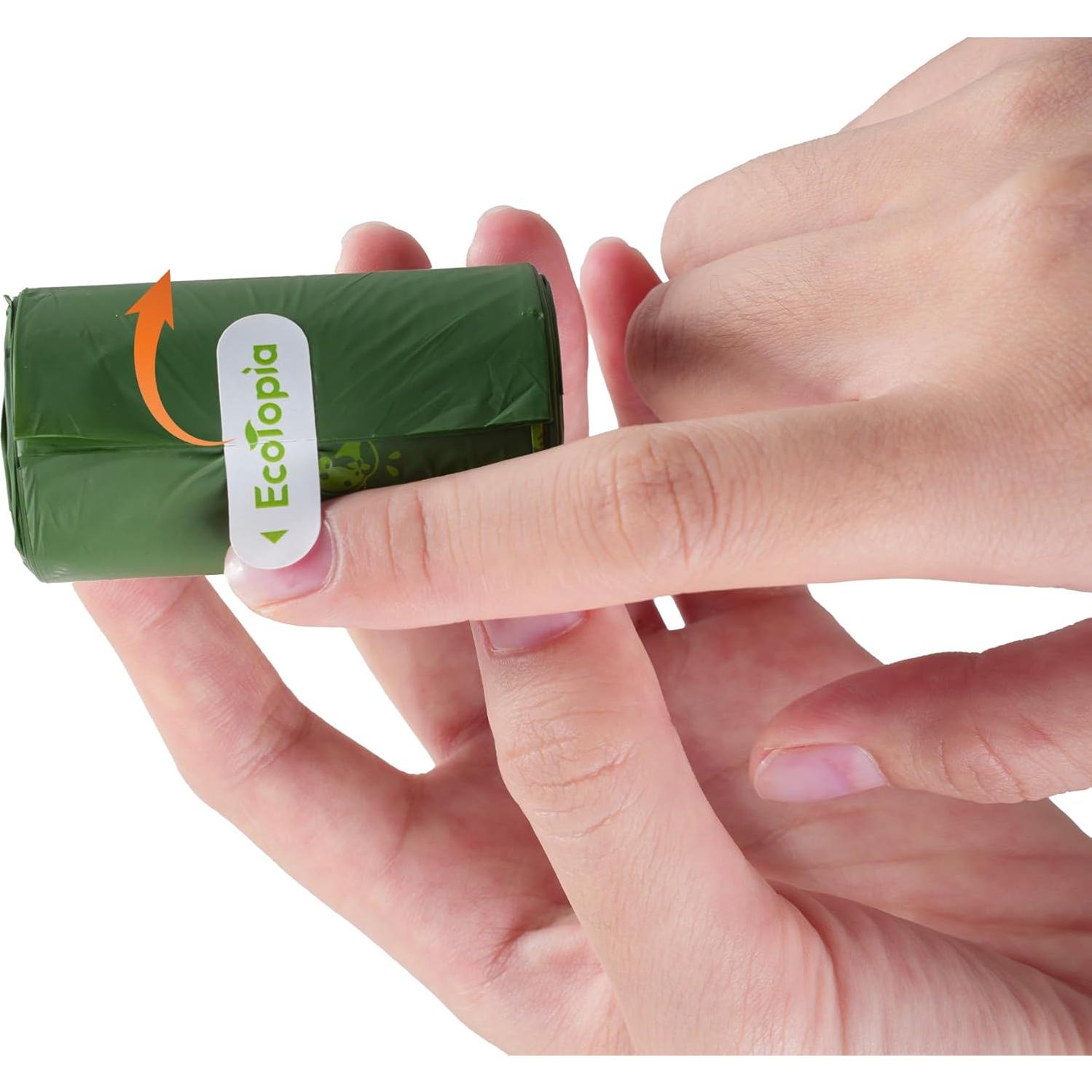 Bolsas de Poop Biodegradables EcoTopia 30 Unidades 13x23 cm