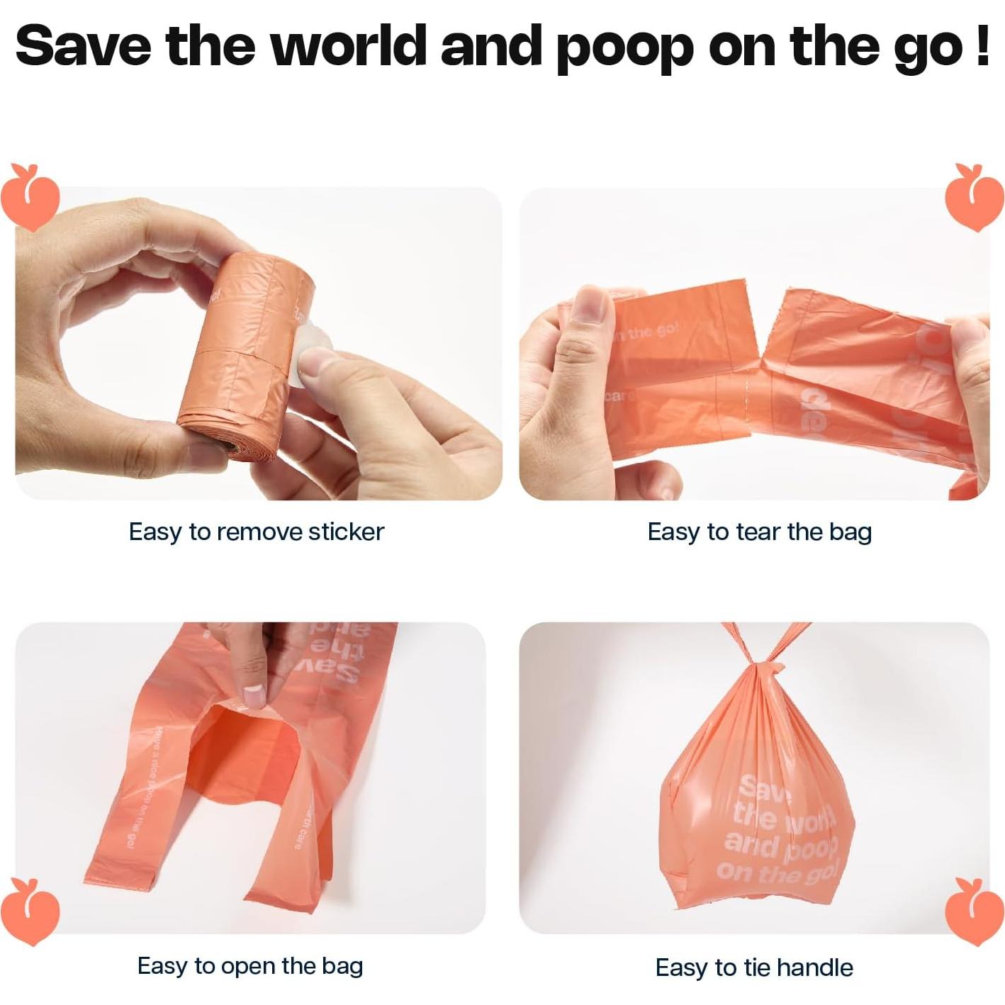 Bolsas de Excremento de Perro Deo Doo 108 Cuentas Aroma Durazno