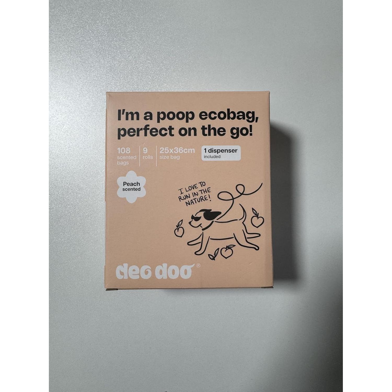 Bolsas de Excremento de Perro Deo Doo 108 Cuentas Aroma Durazno