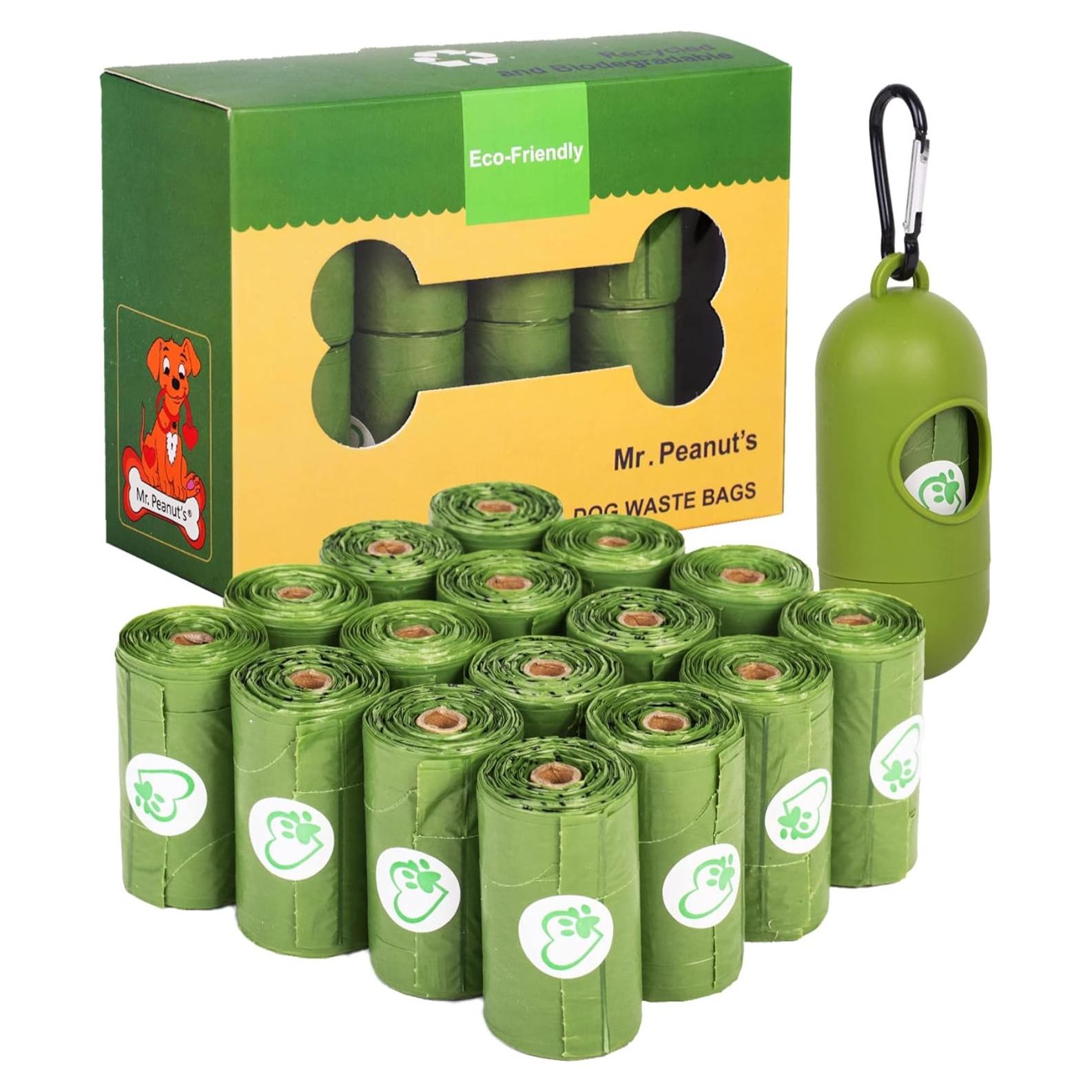 Bolsas de Desechos Ecológicas Mr. Peanut 160 Unidades 33x28 cm