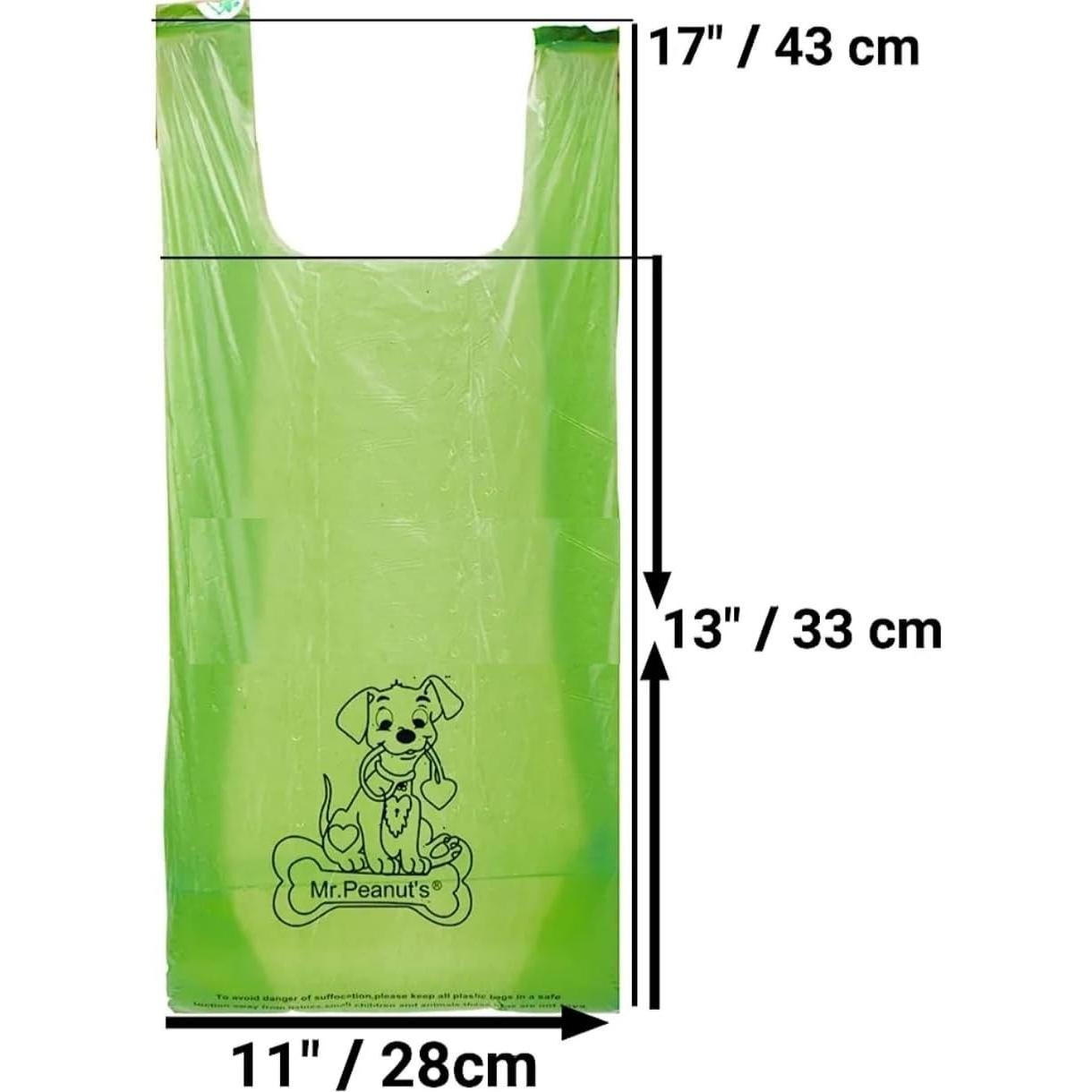 Bolsas de Desechos Ecológicas Mr. Peanut 160 Unidades 33x28 cm