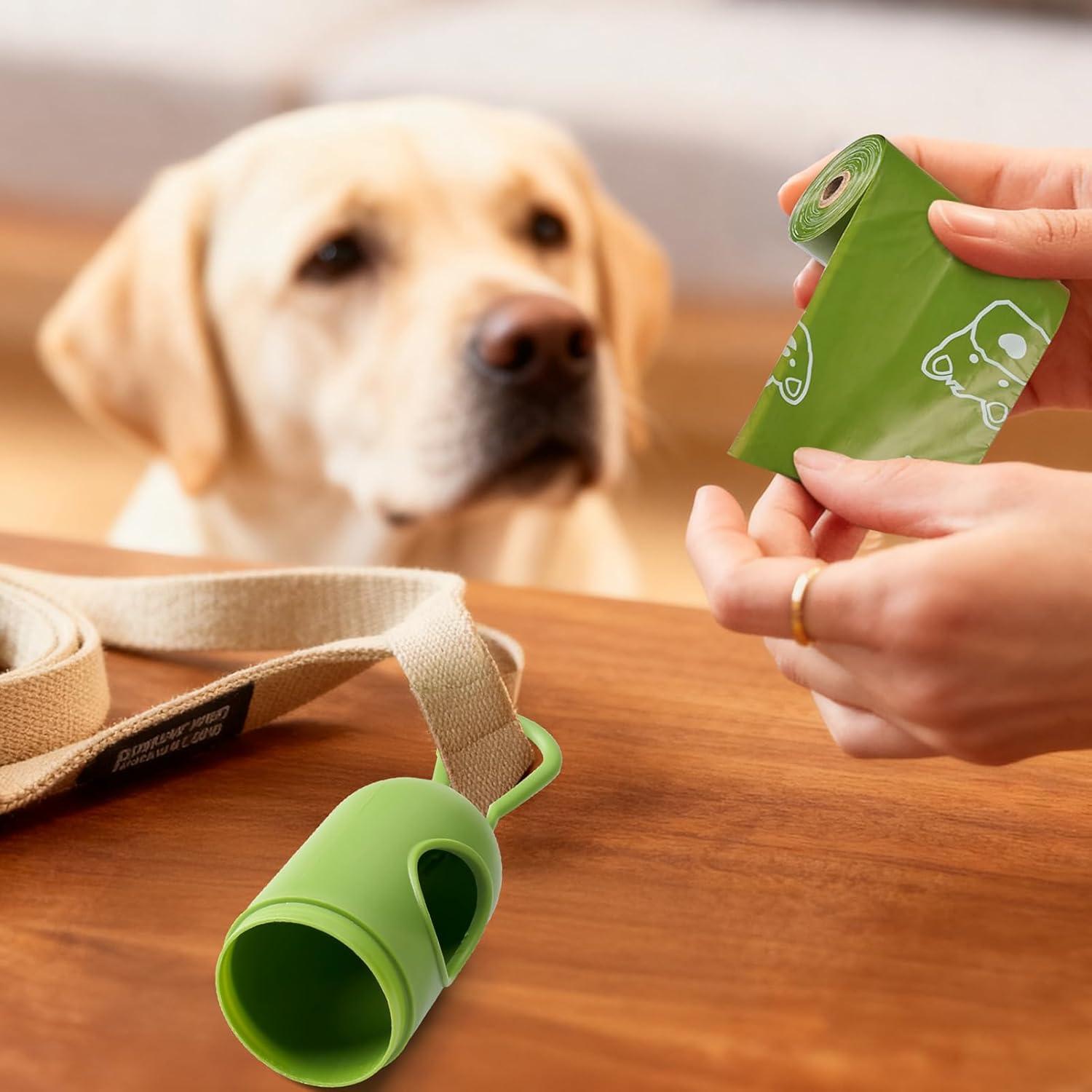 Bolsas de Poop Aromatizadas Dyforce, 600 Bolsas Verde 22.86x33.02 cm