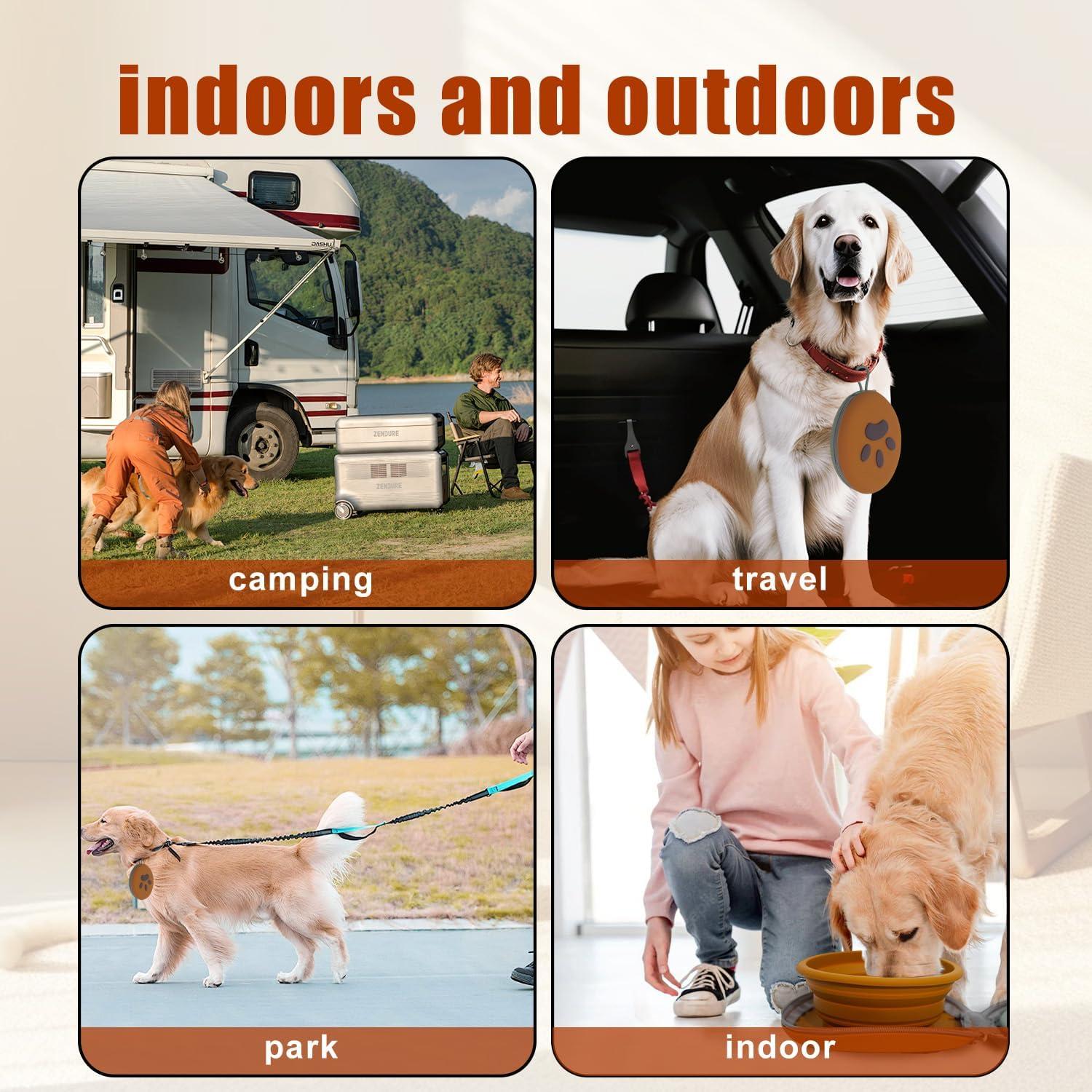 Cuenco Plegable de Silicona Gdsun 2-en-1 para Perros y Gatos