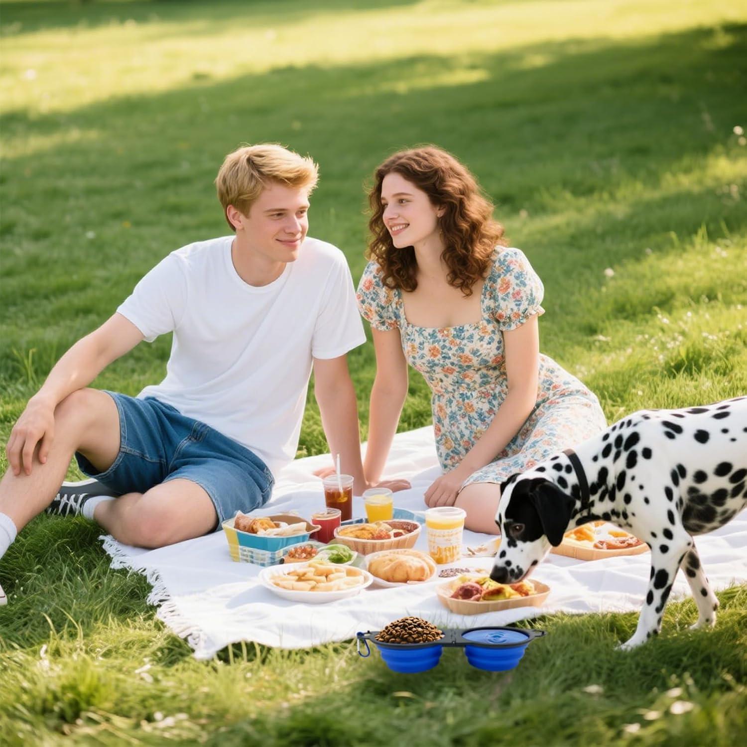 Cuenco Plegable para Perros Nobiqfoq 2 en 1 Silicona 32cm