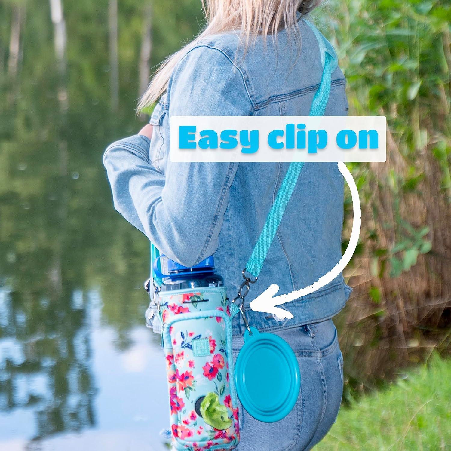 Tazón Plegable para Perros Kit Hecho Fácil 355ml Teal