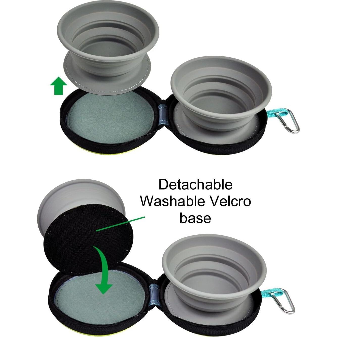 Tazón Plegable para Mascotas KALLAK 2 en 1 750mL Doble