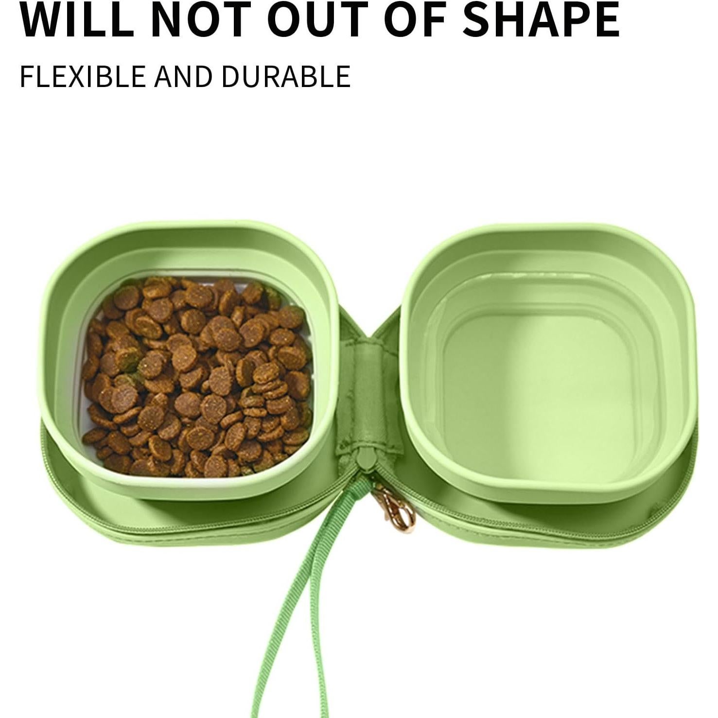 Cuencos Dobles Plegables Petseek para Gatos y Perros - Silicona