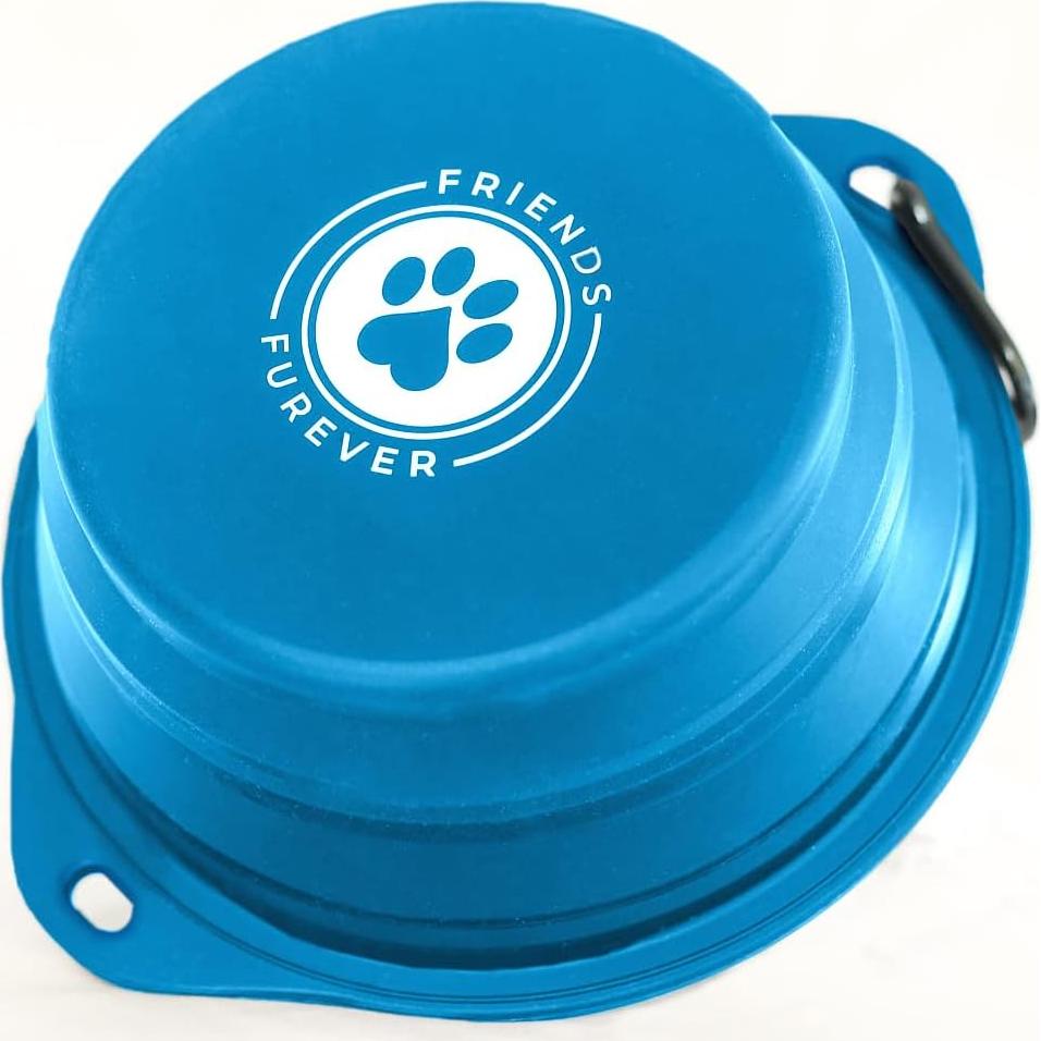 Cuenco Plegable para Perros Friends Furever 850ml Azul