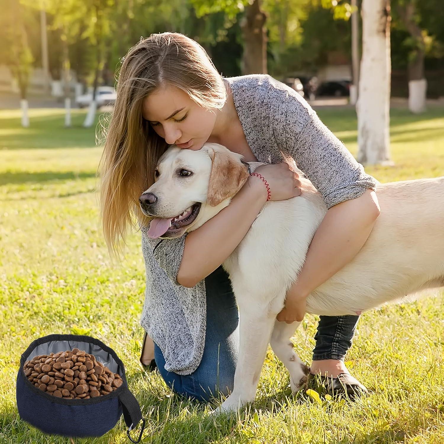 Paquete de 2 Cuencos Plegables para Perros Skrfren 1.18L