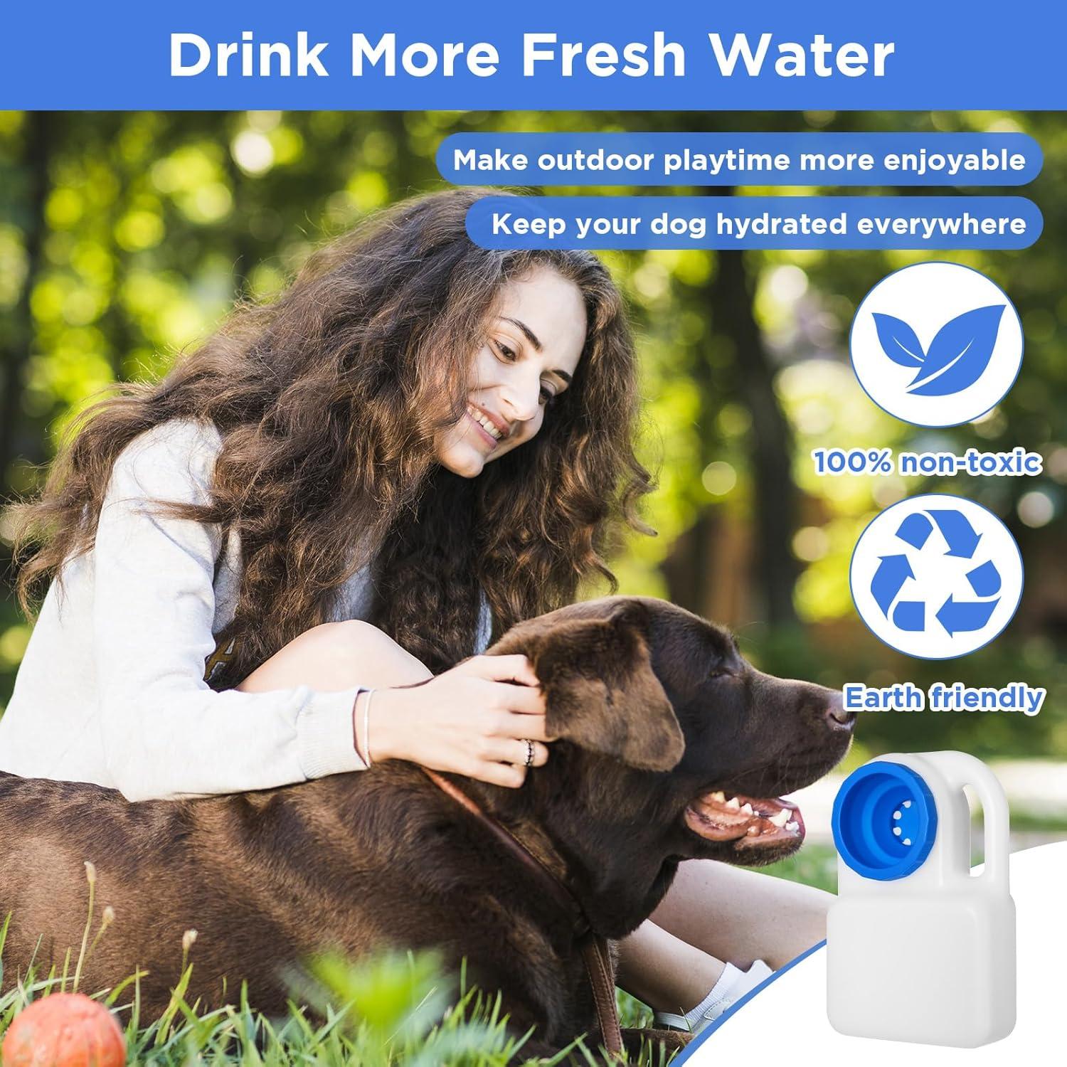 Tazón de Agua Portátil Sin Derrames Nodaaiie 2.84L para Mascotas