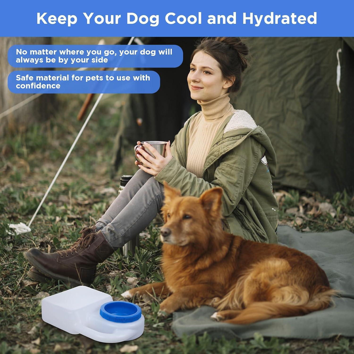 Tazón de Agua Portátil Sin Derrames Nodaaiie 2.84L para Mascotas