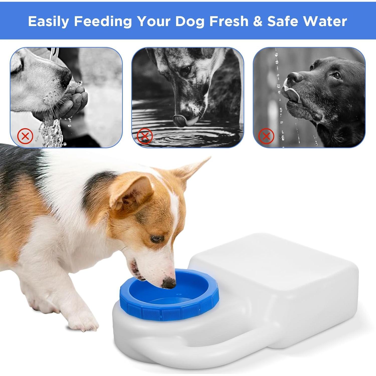 Tazón de Agua Portátil Sin Derrames Nodaaiie 2.84L para Mascotas