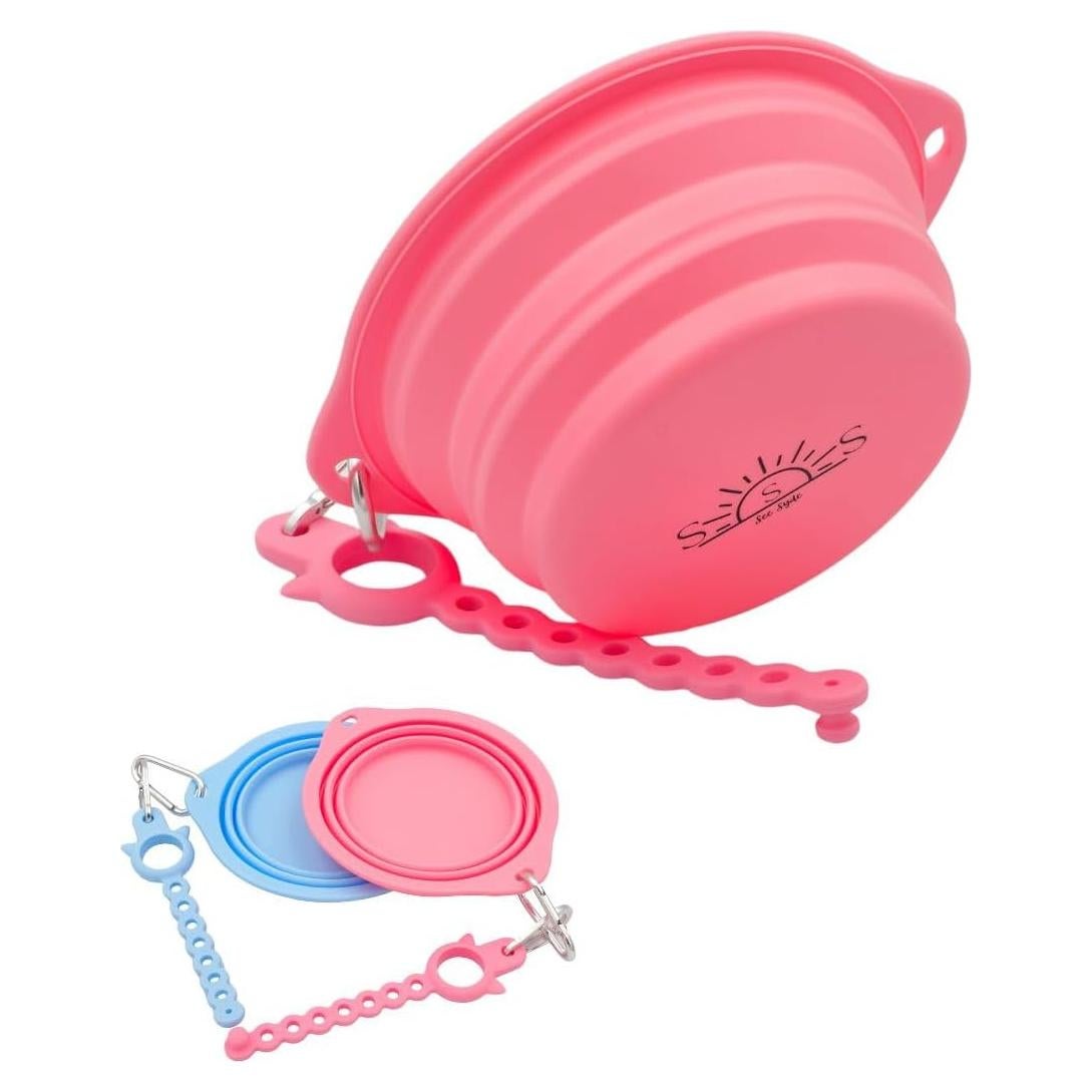 Cuencos Plegables para Perros See Syde 800ml Rosa