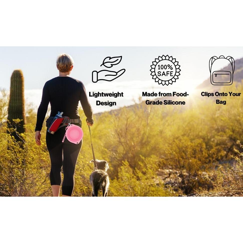 Cuencos Plegables para Perros See Syde 800ml Rosa